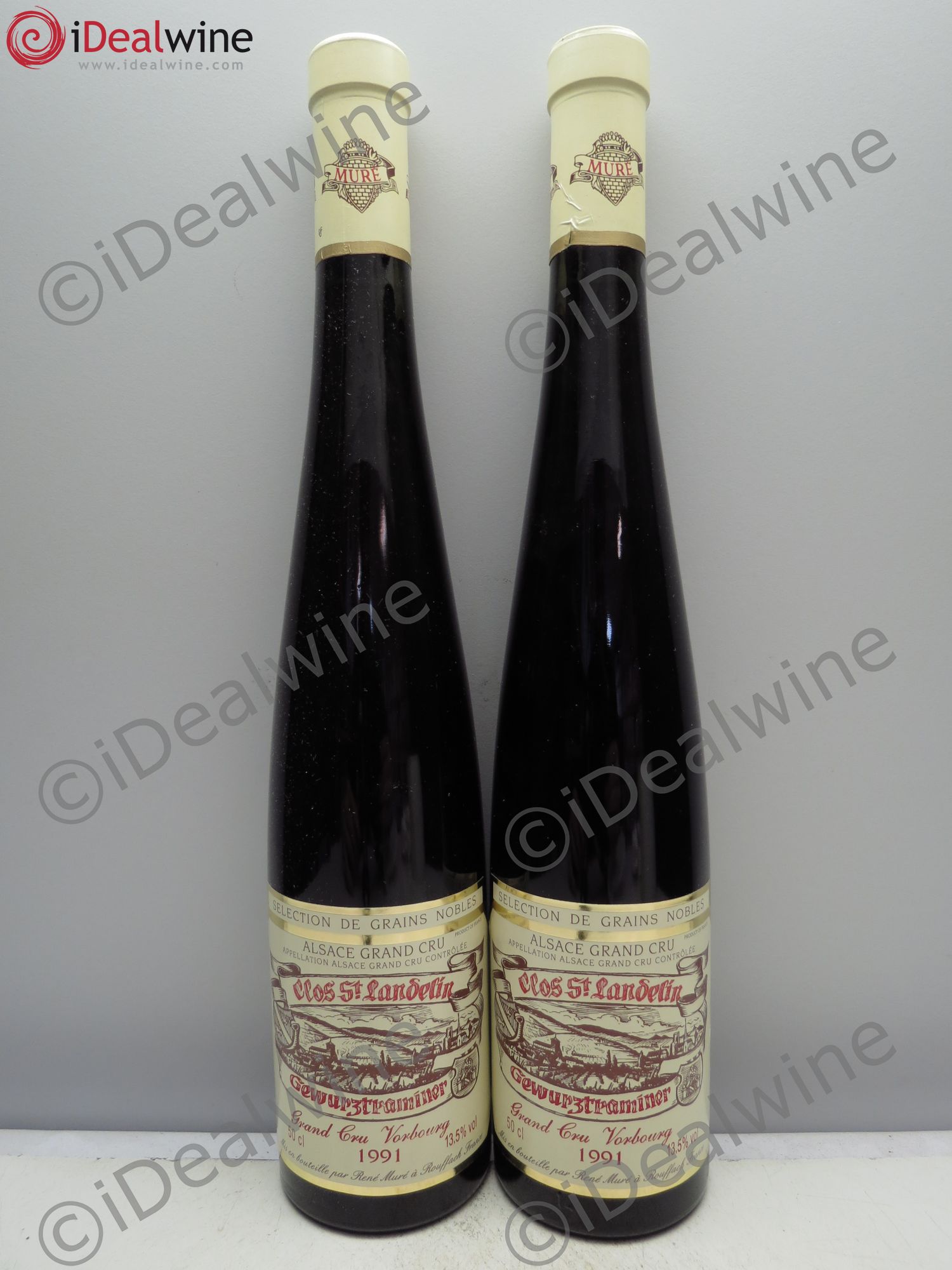 Gewurztraminer Sélection de Grains Nobles Vorbourg Muré (50cl) (sans prix de reserve/no reserve) 1991 - Lotto di 2 bottiglie - 0