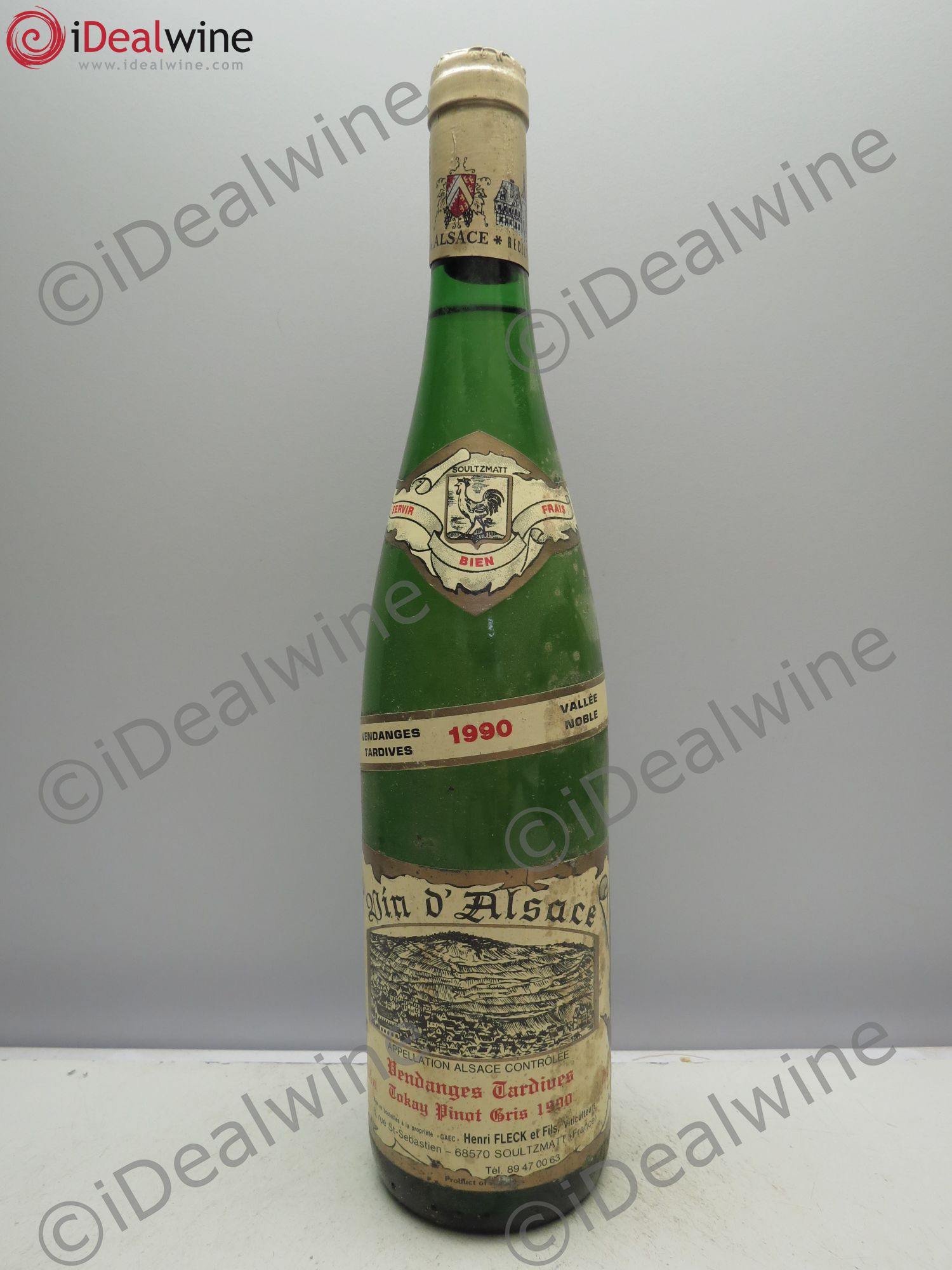 Pinot Gris (Tokay) Vendanges Tardives Henri Fleck Soultzmatt (sans prix de reserve / no reserve) 1990 - Lotto di 1 bottiglia - 0