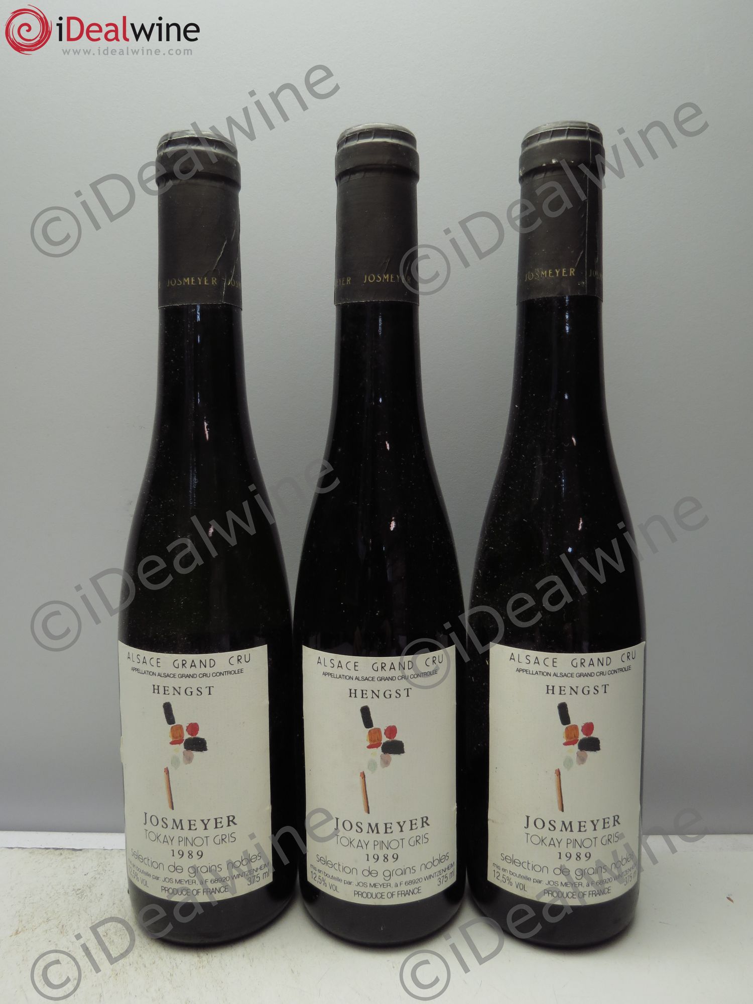 Pinot Gris (Tokay) Sélection de Grains Nobles Hengst Josmeyer 1989 - Posten von 3 Demi-Flaschen - 0