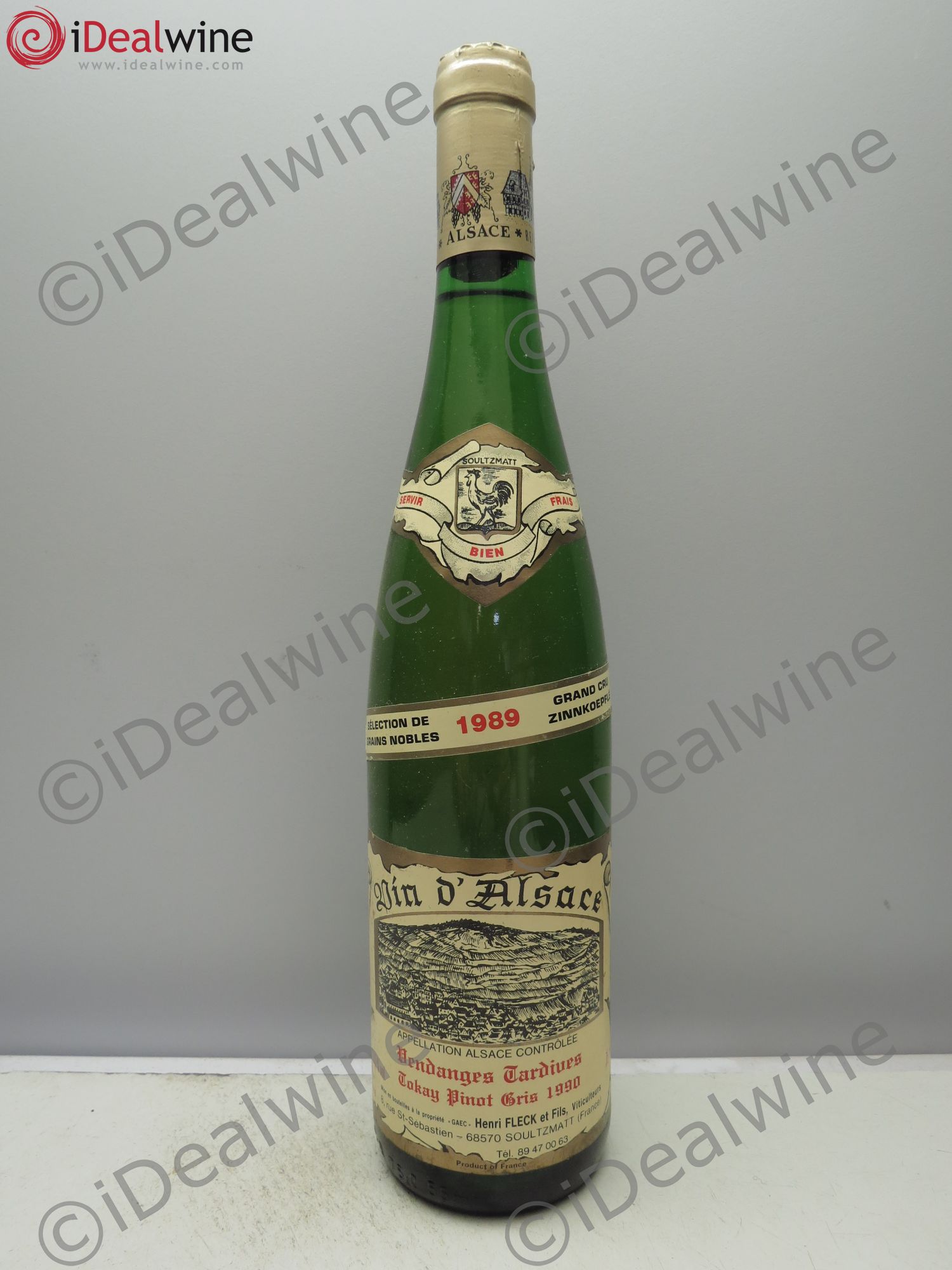 Pinot Gris (Tokay) Vendanges Tardives Henri Fleck Soultzmatt Vallée Noble (sans prix de réserve / no reserve) 1989 - Lotto di 1 bottiglia - 0