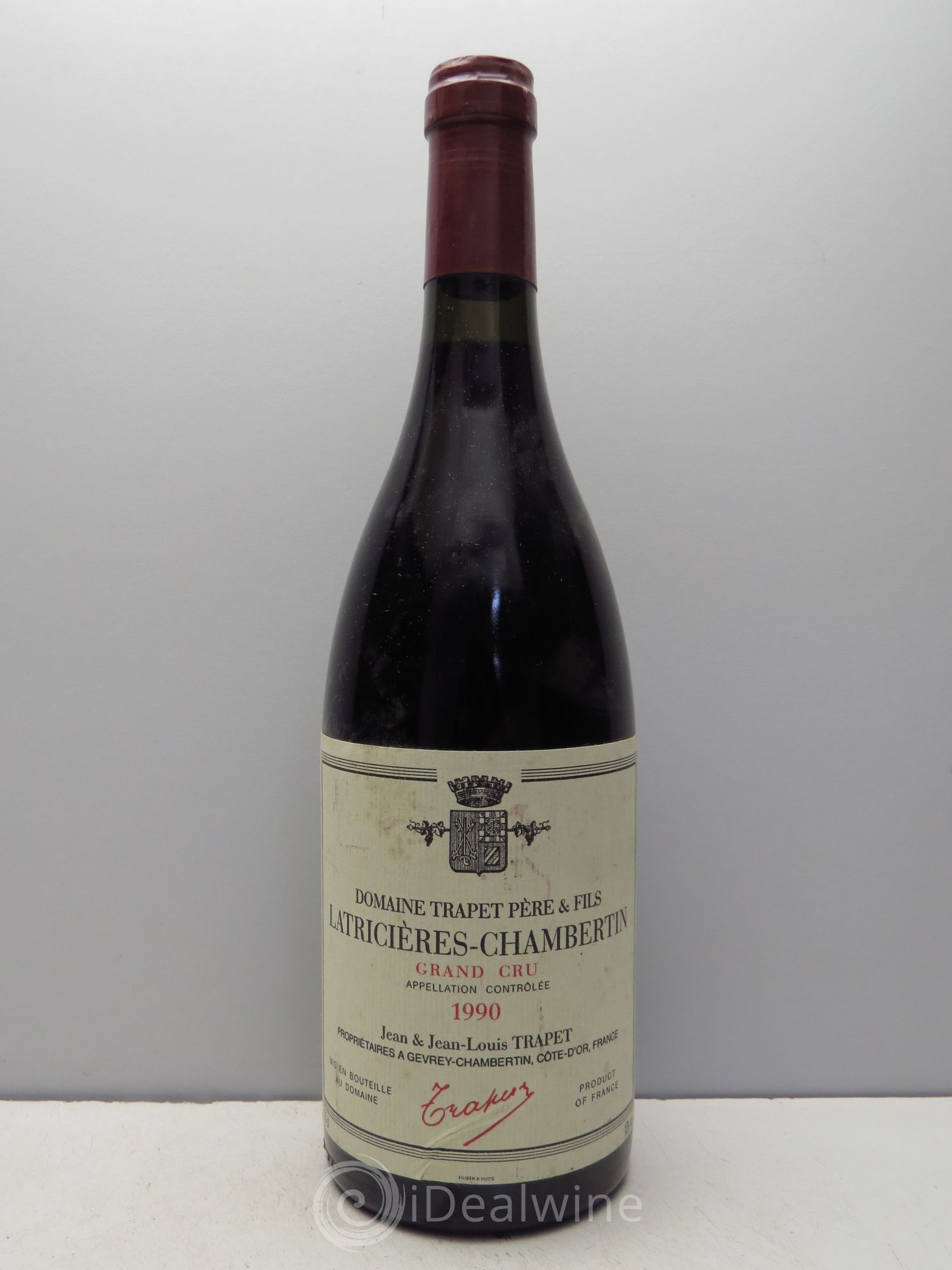 Latricières-Chambertin Grand Cru Domaine Trapet 1990 - Lot de 1 bouteille - 0