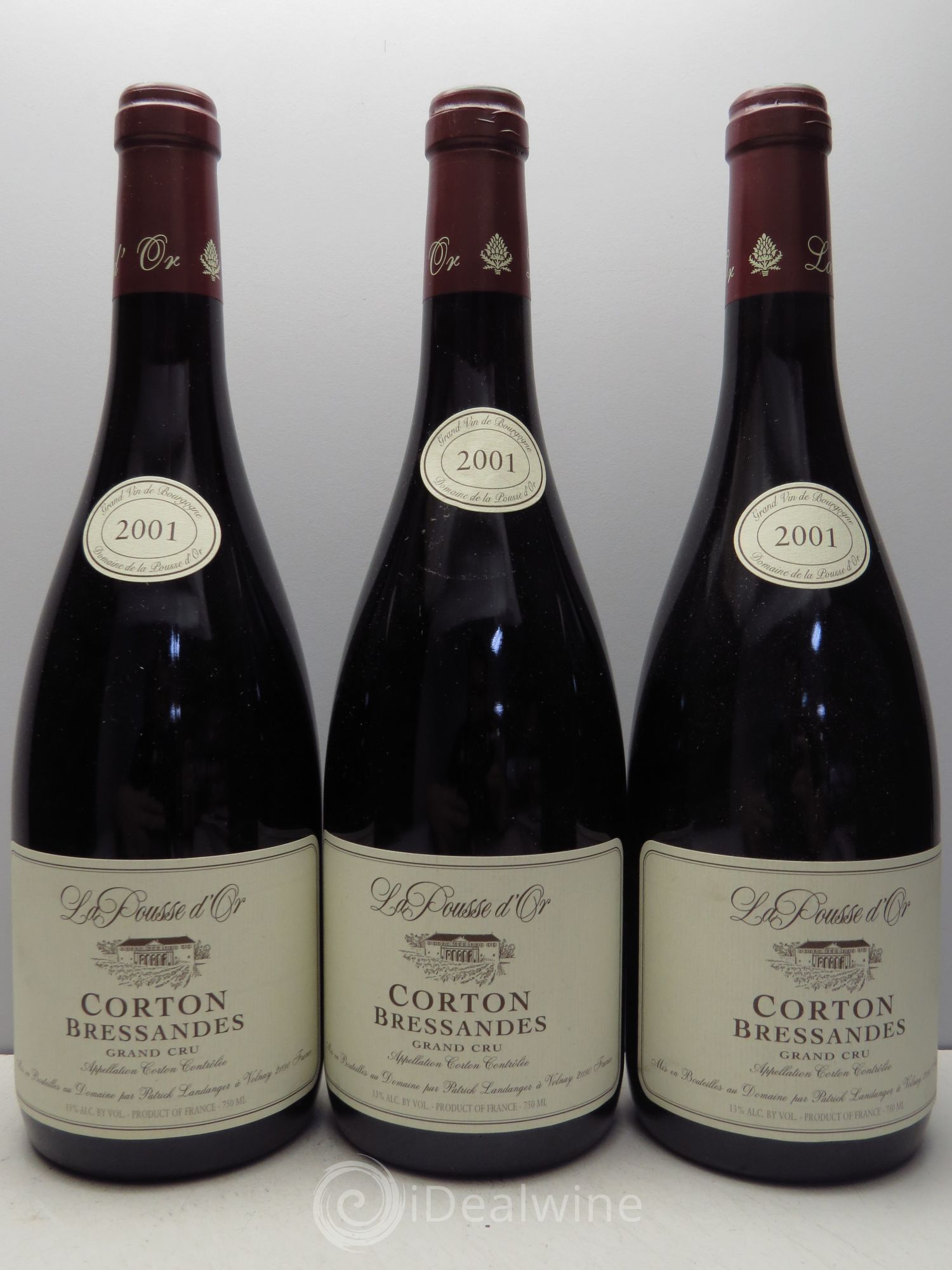 Corton Grand Cru Bressandes La Pousse d'Or (Domaine de) 2001 - Lot de 3 bouteilles - 0