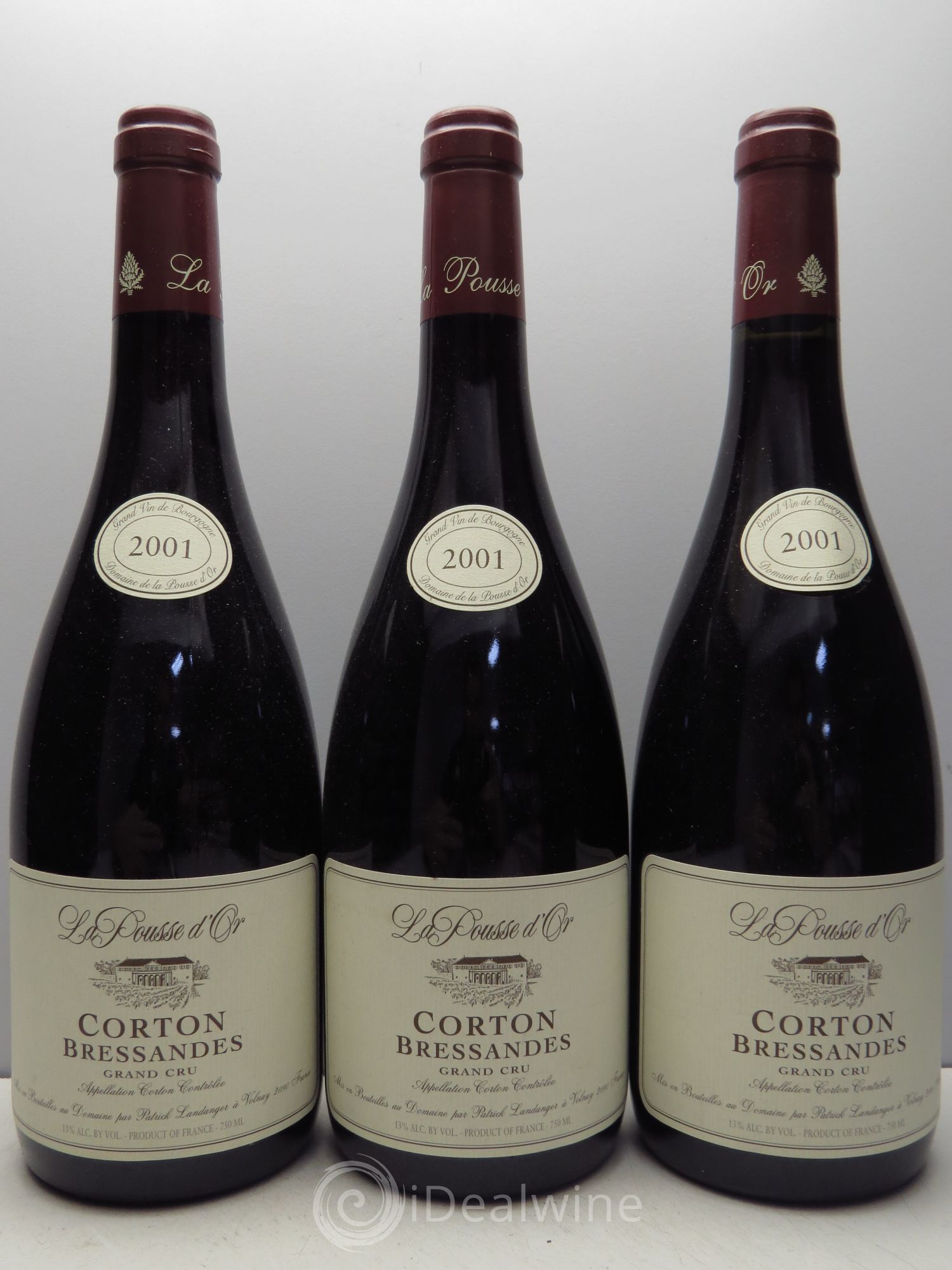 Corton Grand Cru Bressandes La Pousse d'Or (Domaine de) 2001 - Lot de 3 bouteilles - 0