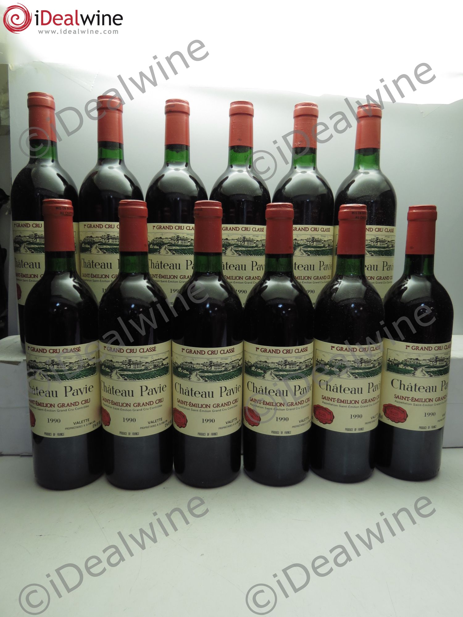 Château Pavie 1er Grand Cru Classé A 1990 - Lot de 12 bouteilles - 0