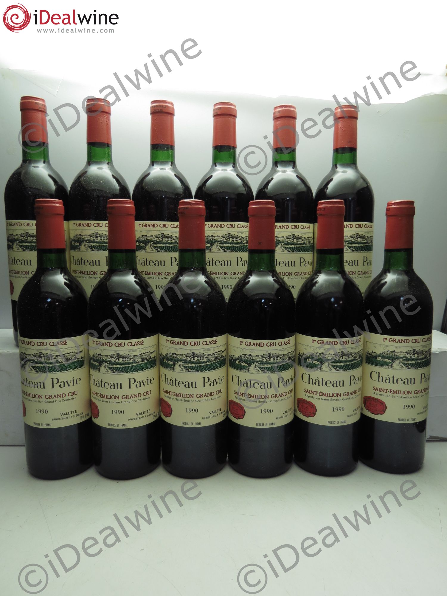 Château Pavie 1er Grand Cru Classé A 1990 - Lot de 12 bouteilles - 0
