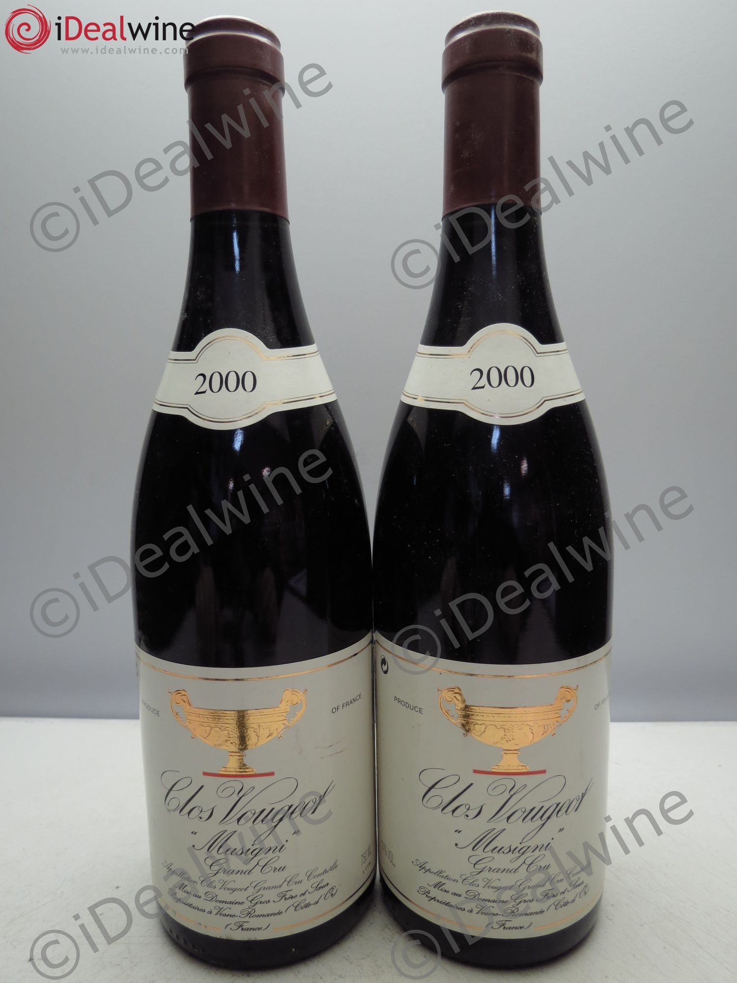 Clos de Vougeot Grand Cru Musigni Gros Frère & Soeur 2000 - Lot de 2 bouteilles - 0