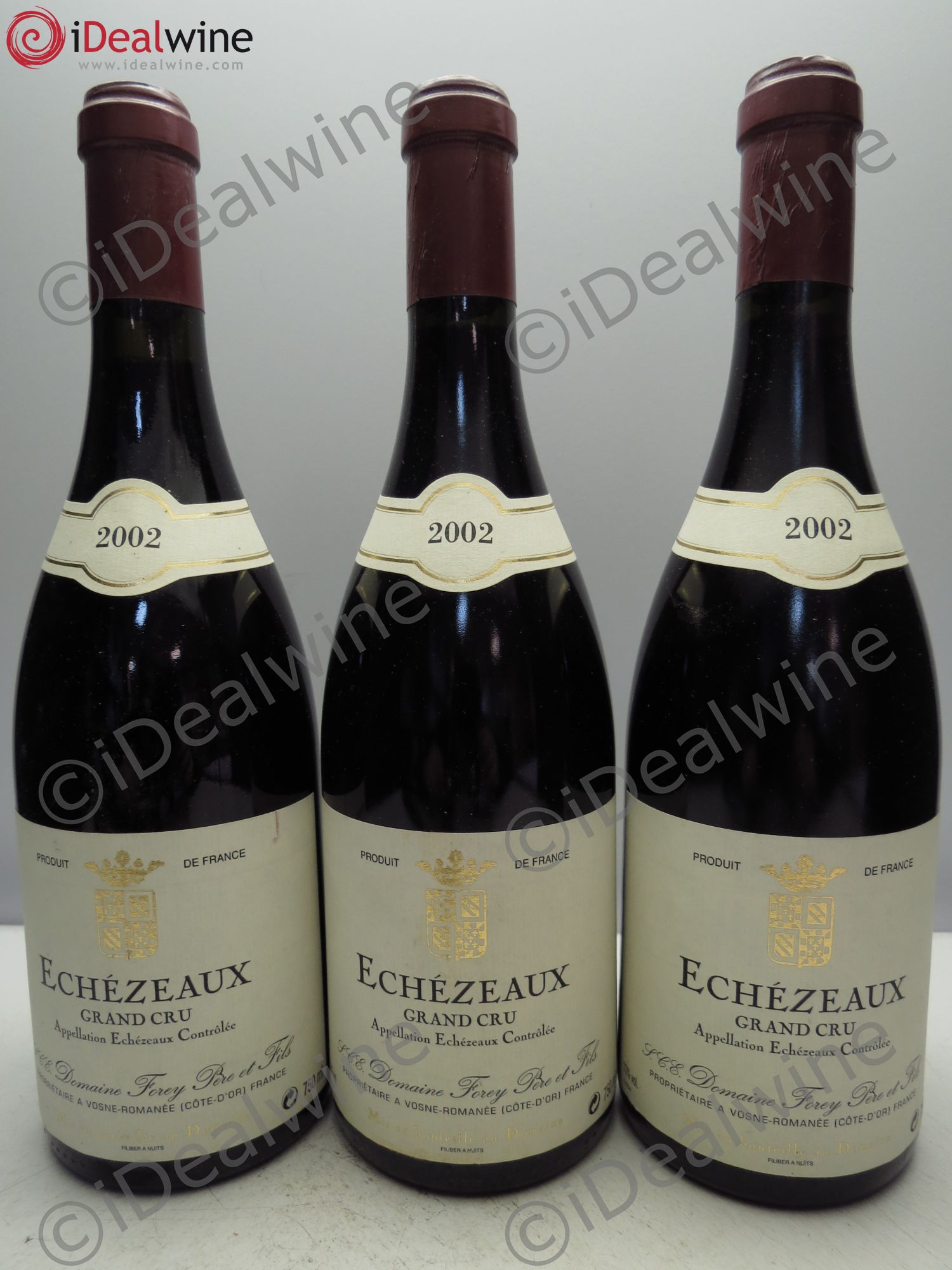 Echezeaux Grand Cru Domaine Forey 2002 - Lot de 3 bouteilles - 0