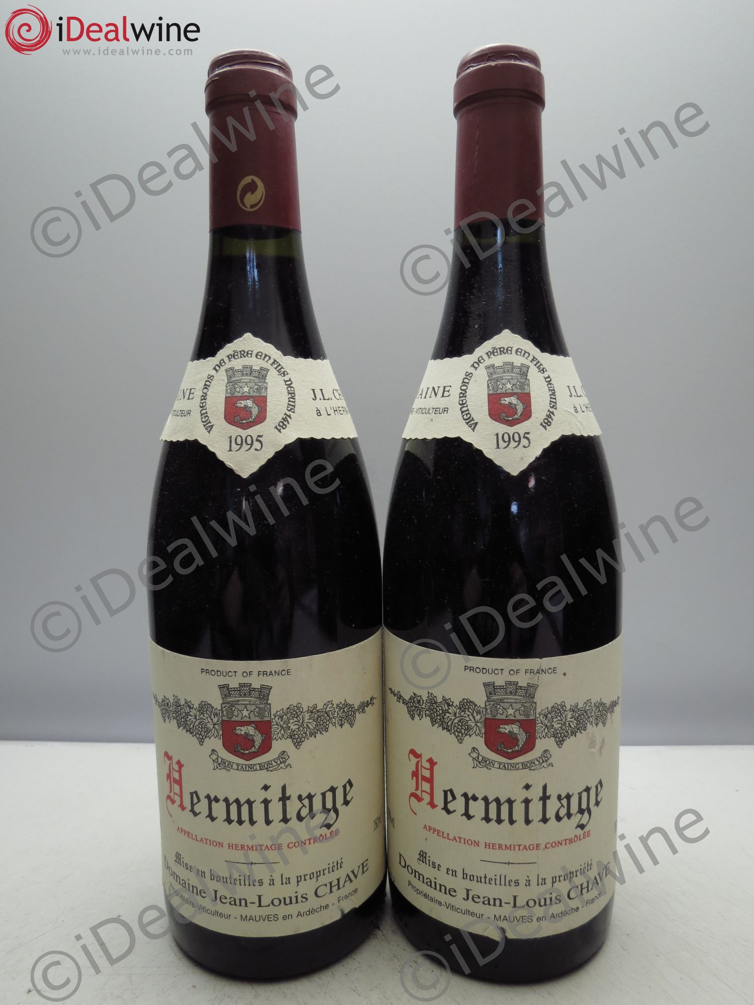 Hermitage Jean-Louis Chave 1995 - Lot de 2 bouteilles - 0