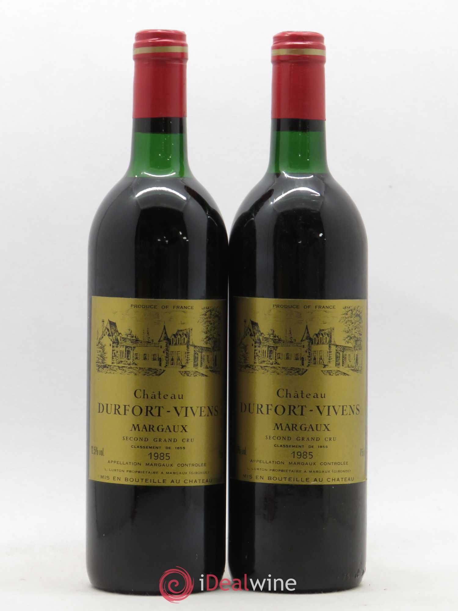 Château Durfort Vivens 2ème Grand Cru Classé 1985 - Lot de 2 bouteilles - 0