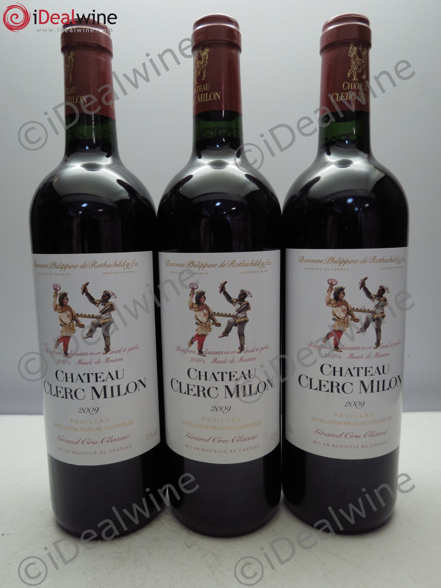 Château Clerc Milon 5ème Grand Cru Classé 2009 - Lot de 3 bouteilles - 0