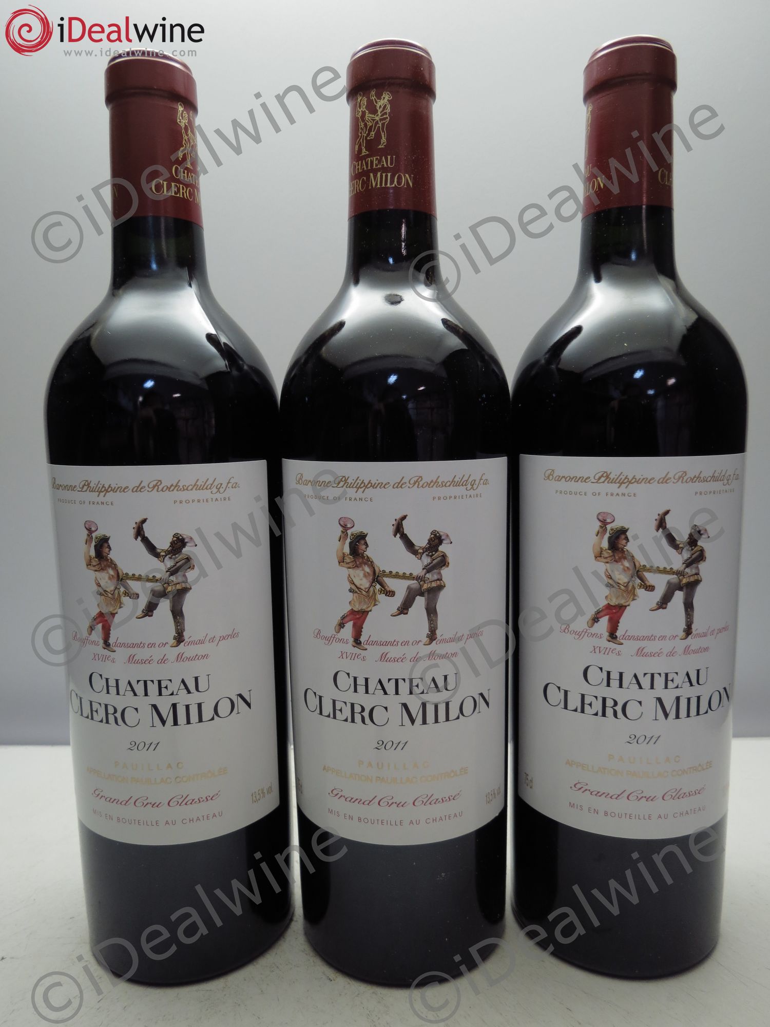 Château Clerc Milon 5ème Grand Cru Classé 2011 - Lot de 3 bouteilles - 0