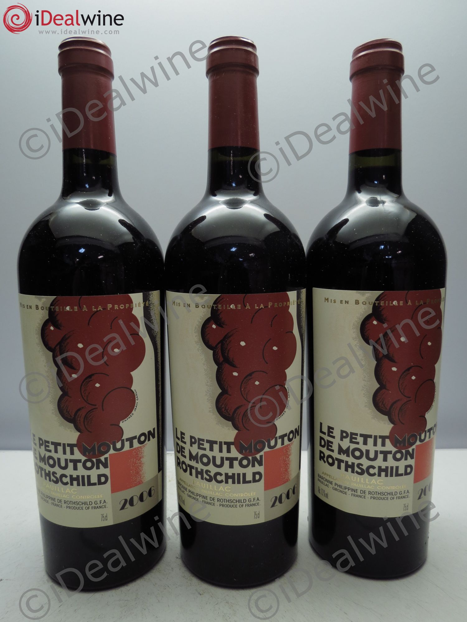 Petit Mouton Second Vin 2006 - Lot de 3 bouteilles - 0