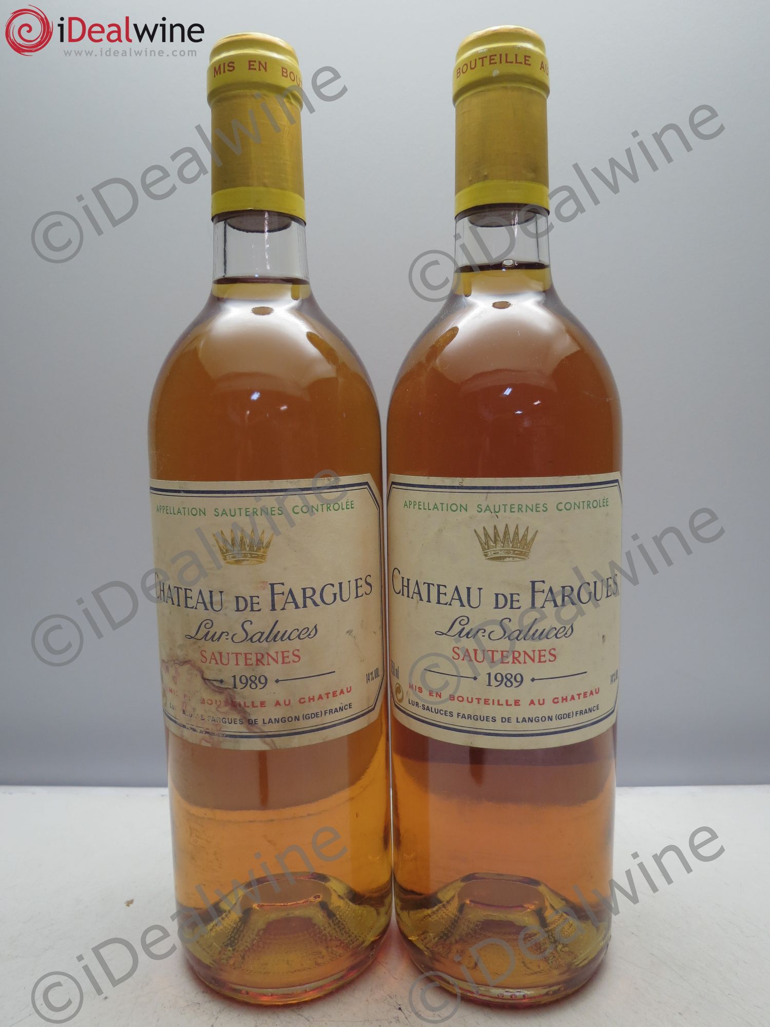 Château de Fargues 1989 - Lotto di 2 bottiglie - 0