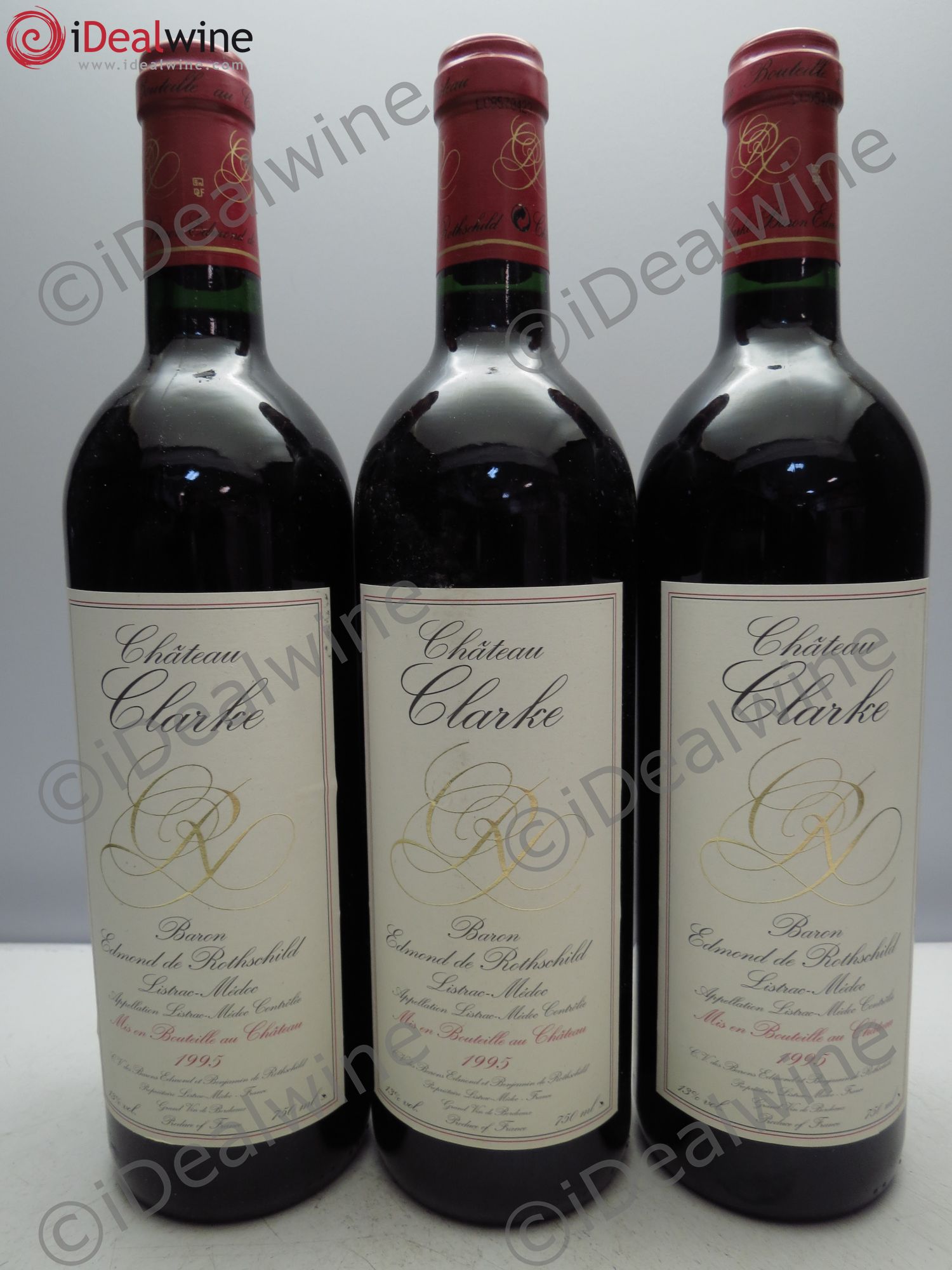 Château Clarke 1995 - Lot de 3 bouteilles - 0