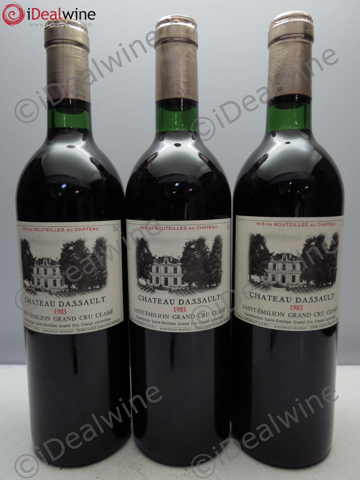 Château Dassault Grand Cru Classé 1983 - Lot de 3 bouteilles - 0