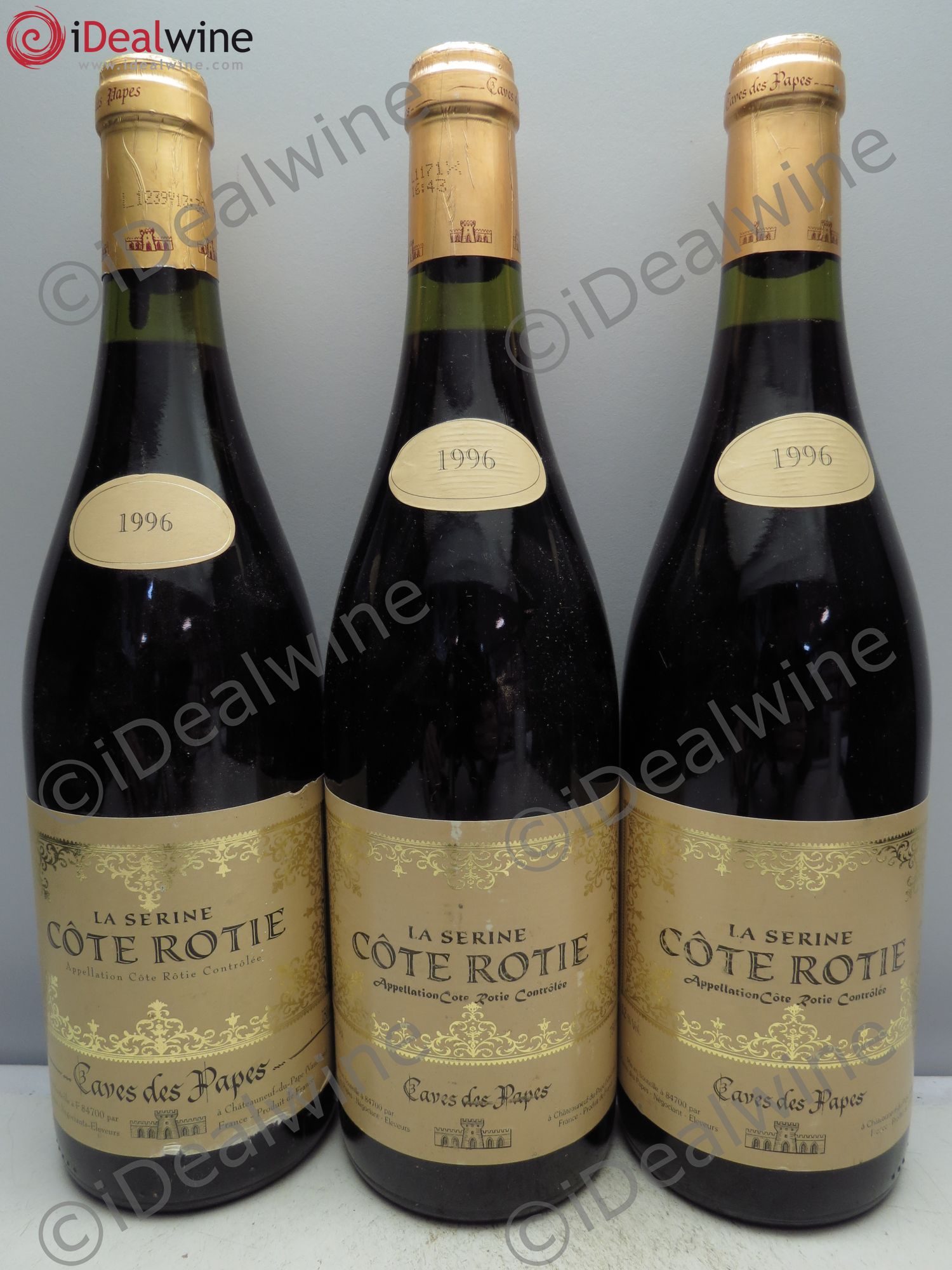 Côte-Rôtie La Sereine. Caves des Papes 1996 - Posten von 3 Flaschen - 0