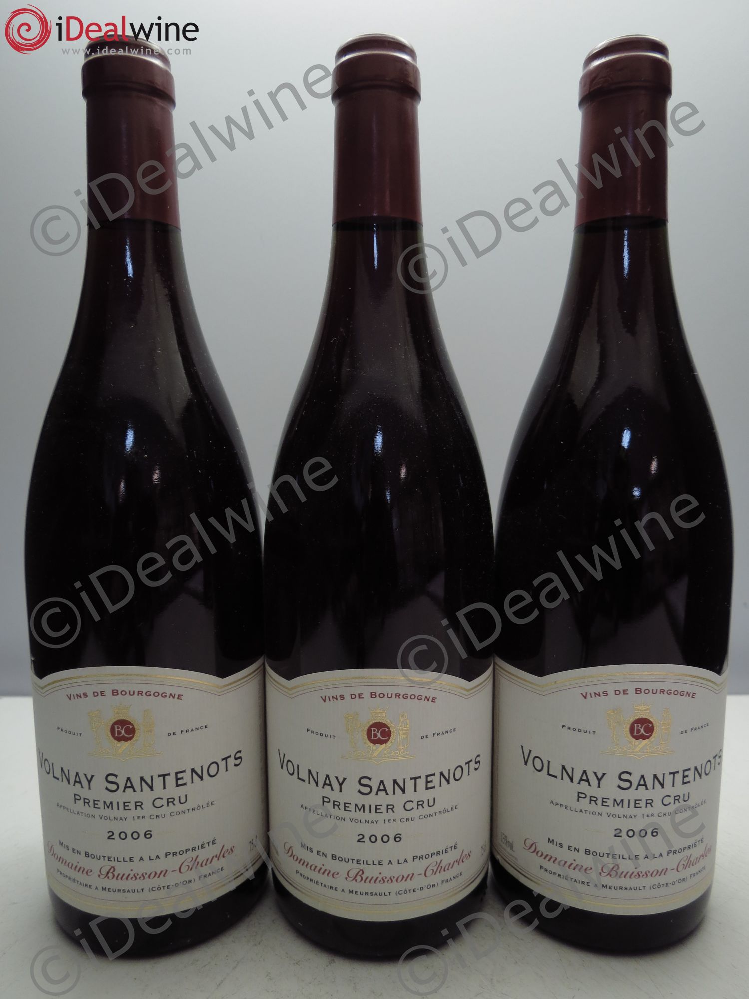 Volnay 1er Cru Buisson Charles 2006 - Lot de 3 bouteilles - 0