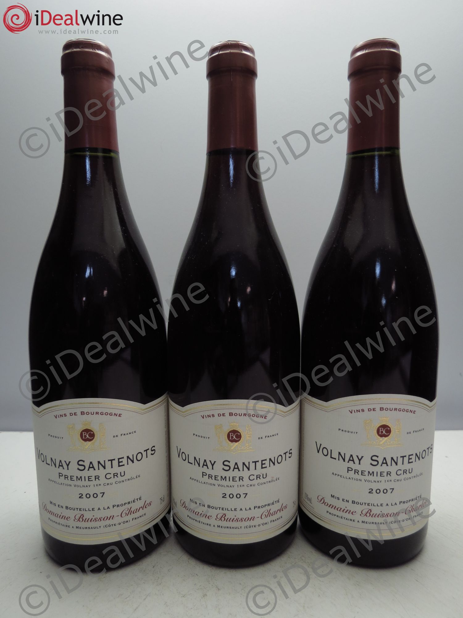 Volnay 1er Cru Buisson Charles 2007 - Lot de 3 bouteilles - 0