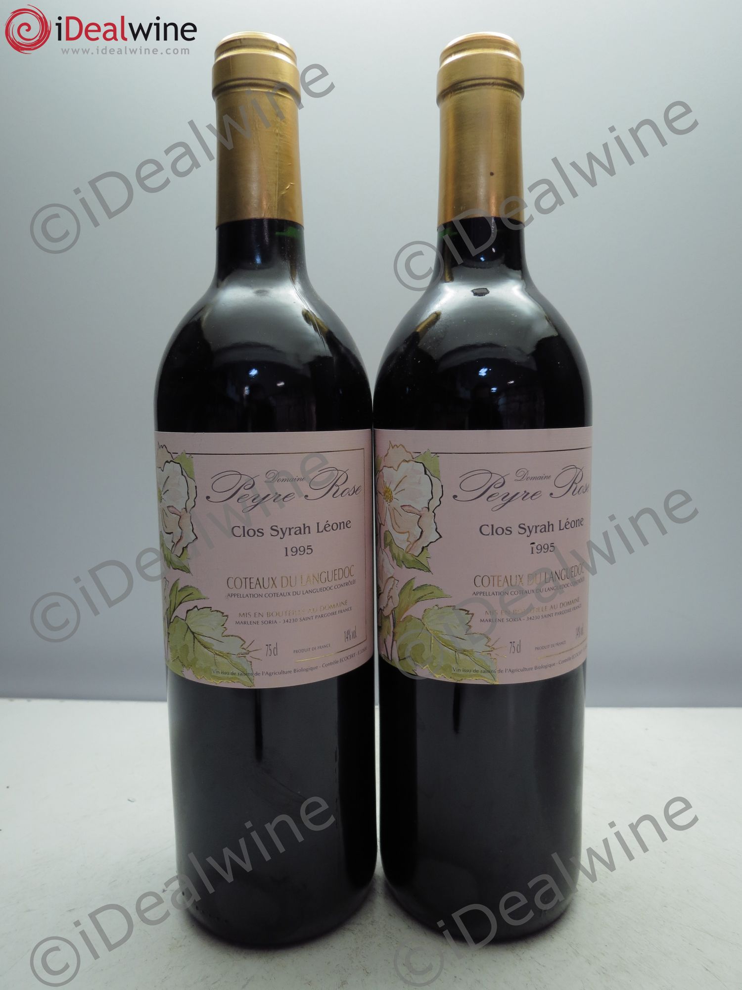Coteaux du Languedoc Domaine Peyre Rose Belle Léone (anciennement Syrah Léone) Marlène Soria 1995 - Lot de 2 bouteilles - 0