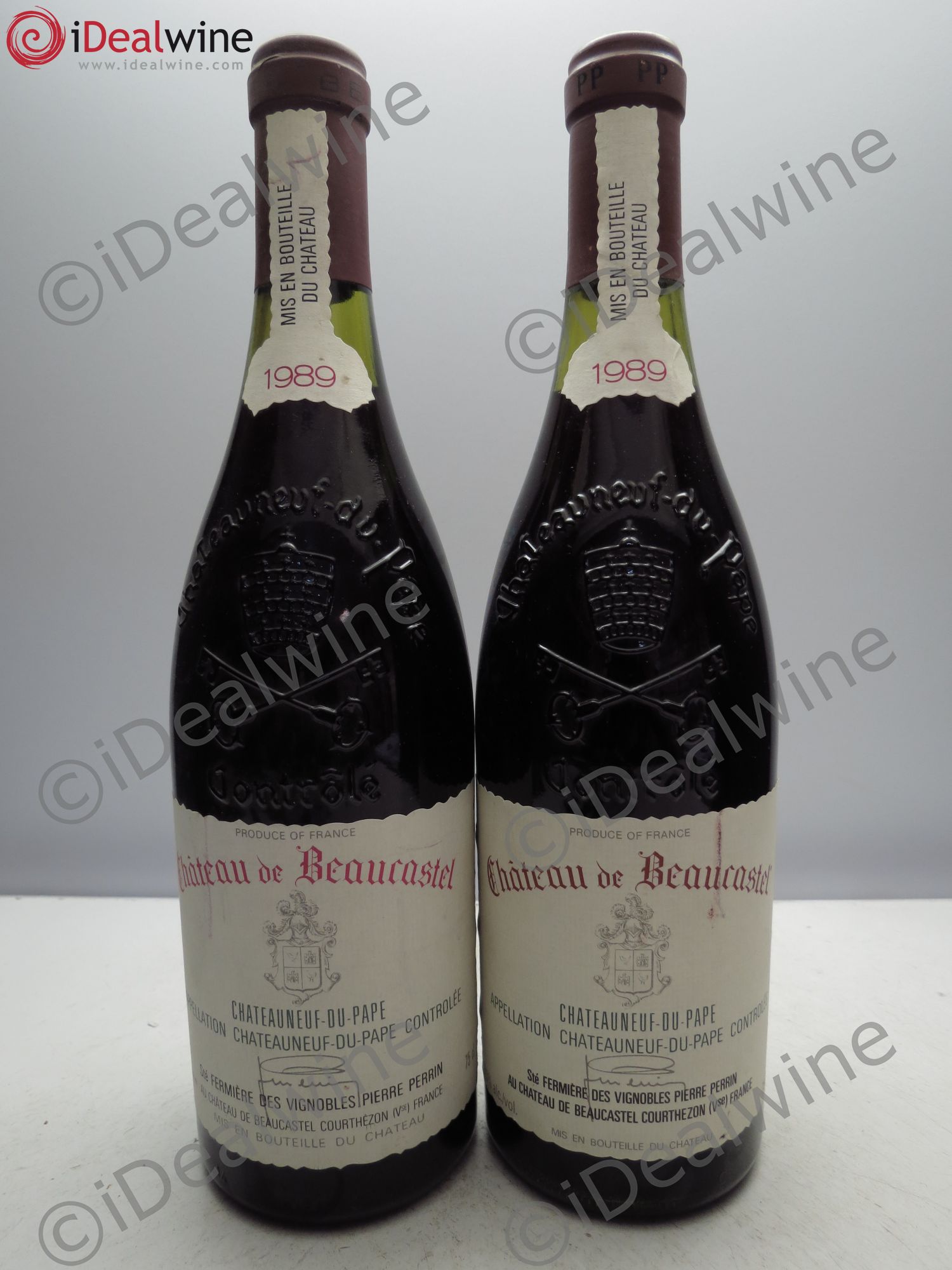 Châteauneuf-du-Pape Château de Beaucastel Famille Perrin 1989 - Lot de 2 bouteilles - 0