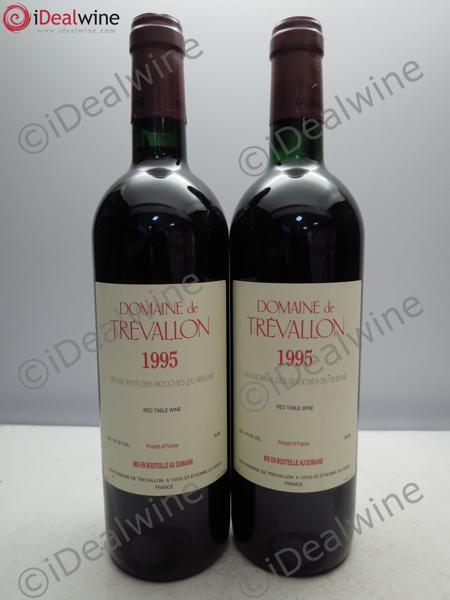 VDP Bouches du Rhône Trévallon (Domaine de) Eloi Dürrbach 1995 - Lot de 2 bouteilles - 0