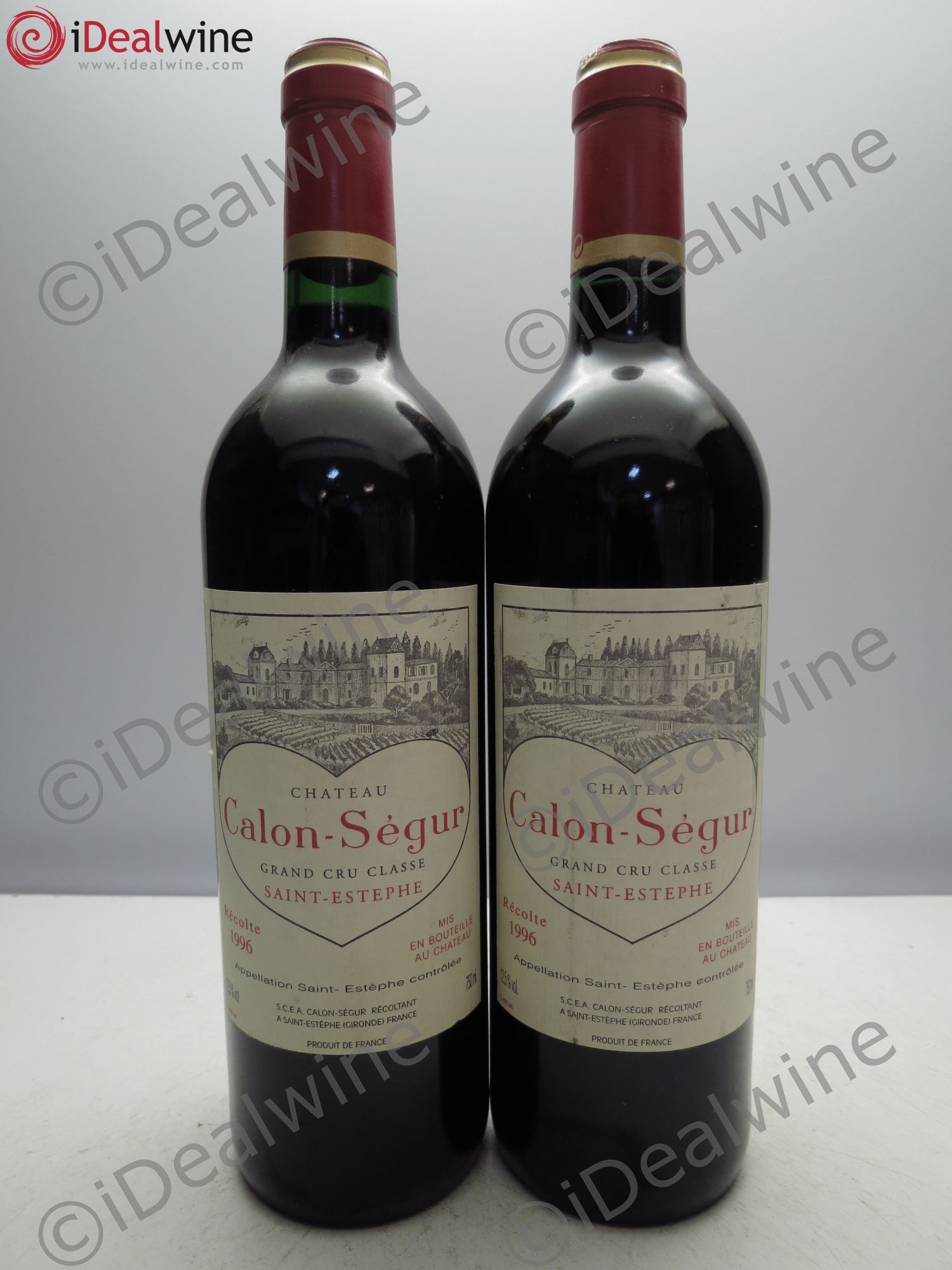 Château Calon Ségur 3ème Grand Cru Classé 1996 - Lot de 2 bouteilles - 0