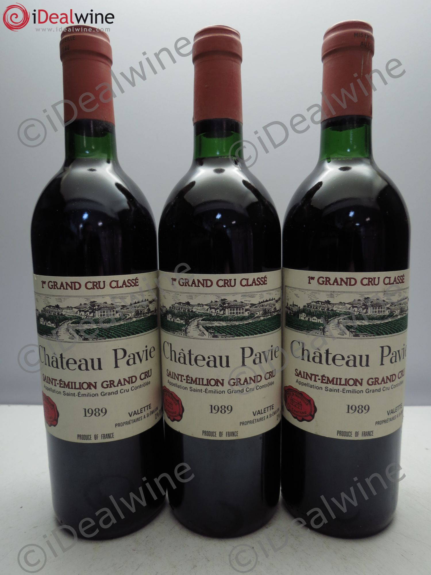 Château Pavie 1er Grand Cru Classé A 1989 - Lot de 3 bouteilles - 0