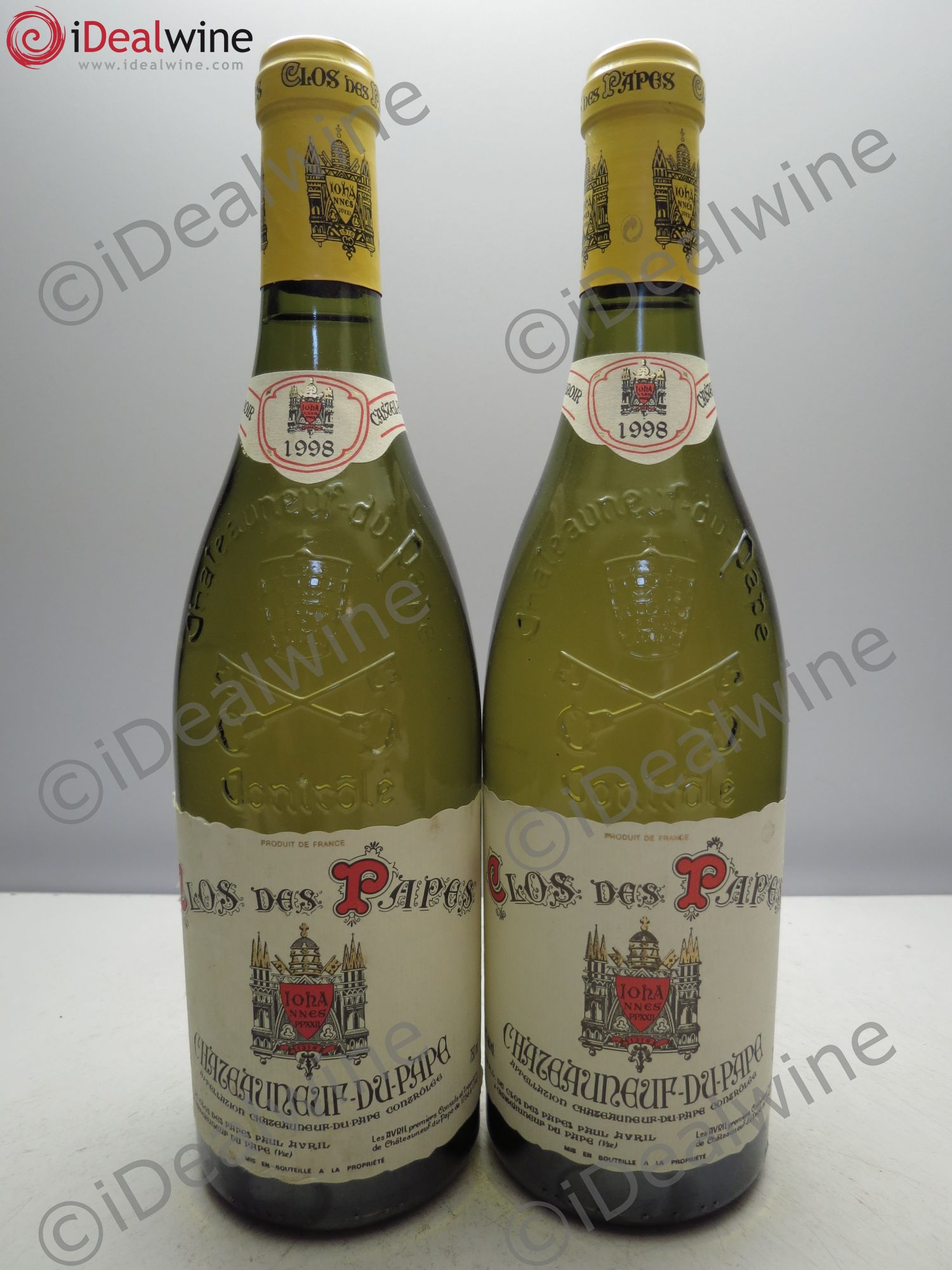 Châteauneuf-du-Pape Clos des Papes - Paul Avril 1998 - Lot de 2 bouteilles - 0