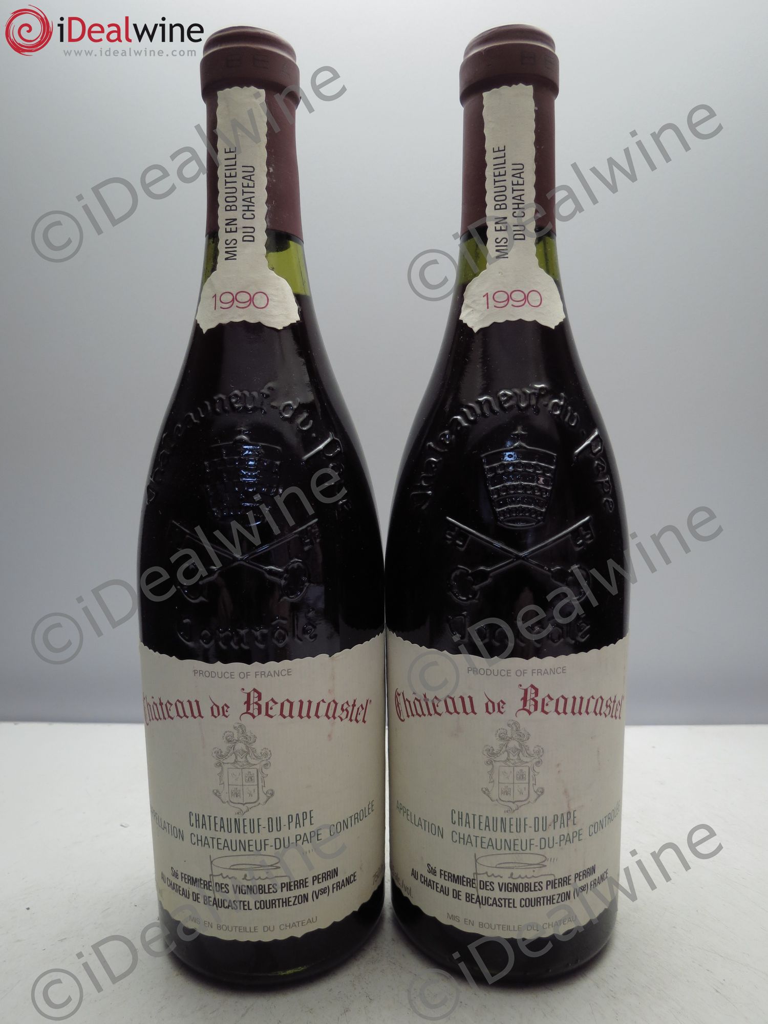 Châteauneuf-du-Pape Château de Beaucastel Famille Perrin 1990 - Lot de 2 bouteilles - 0