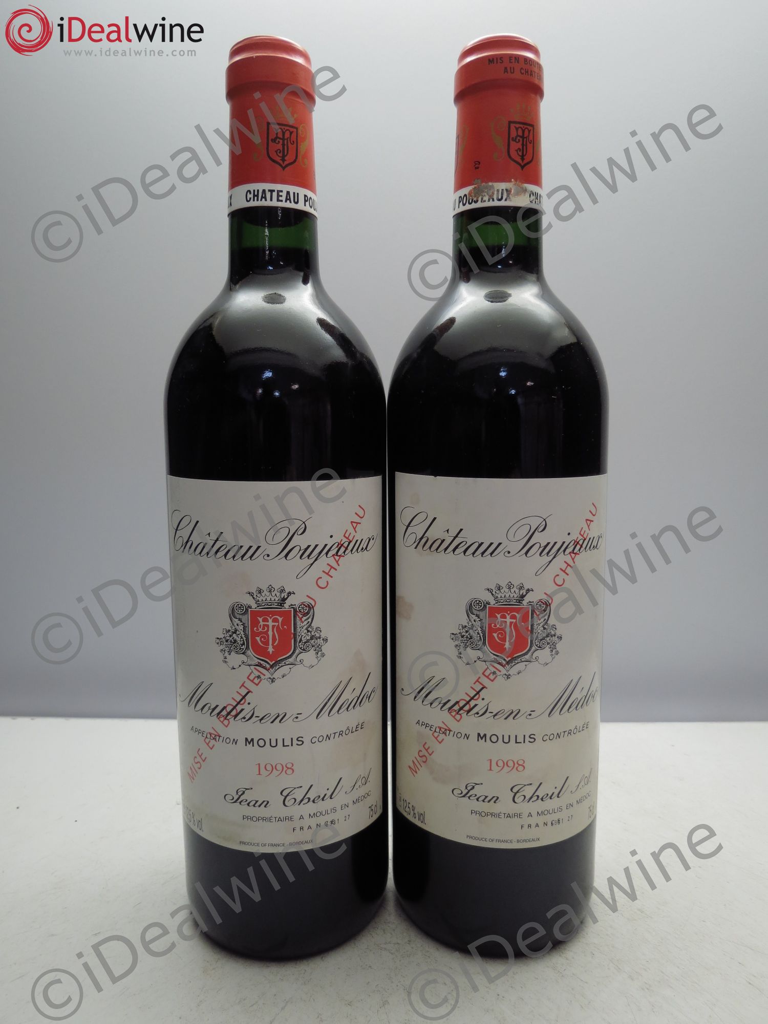Château Poujeaux 1998 - Lot de 2 bouteilles - 0