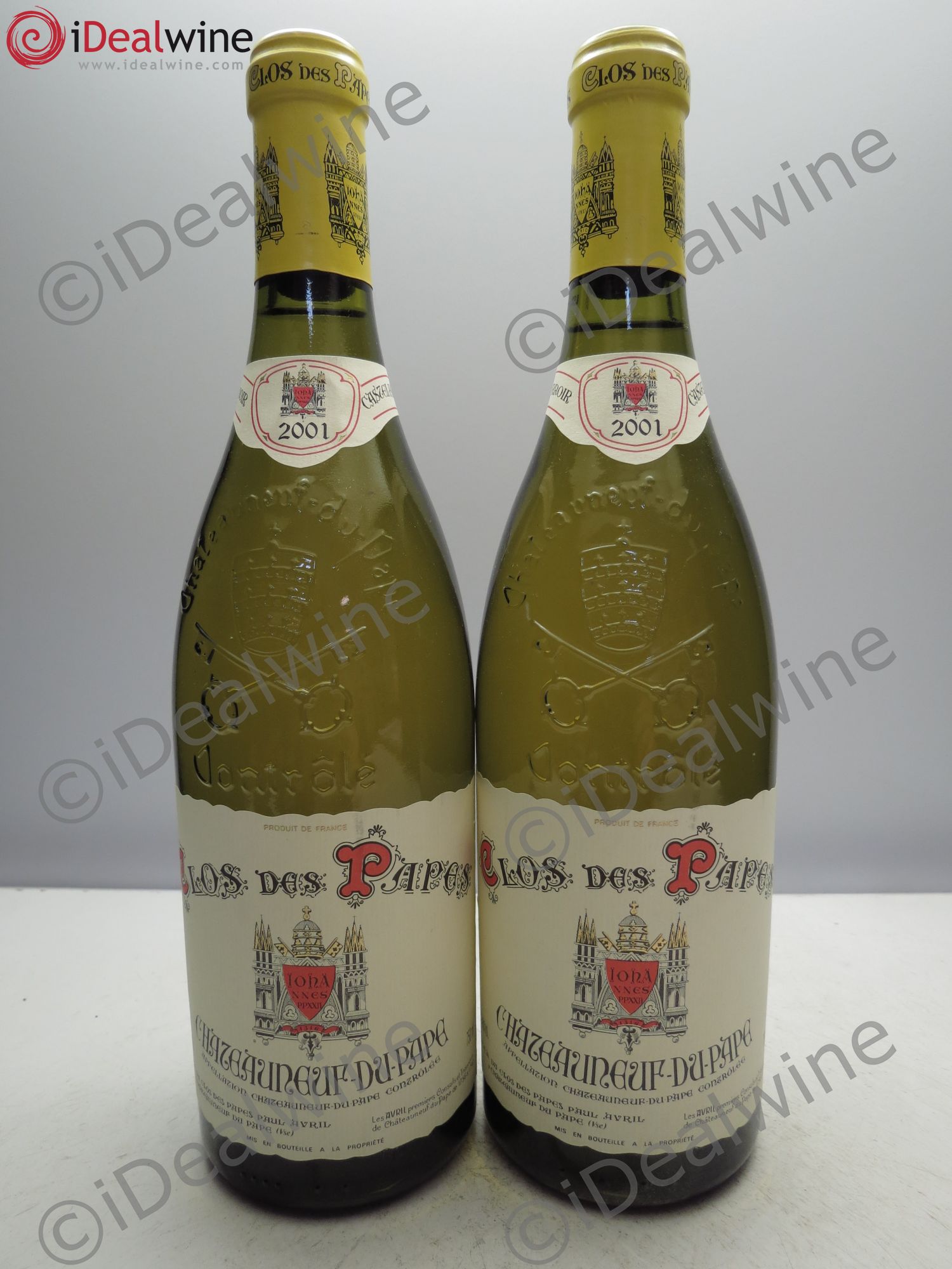 Châteauneuf-du-Pape Clos des Papes - Paul Avril 2001 - Lot de 2 bouteilles - 0