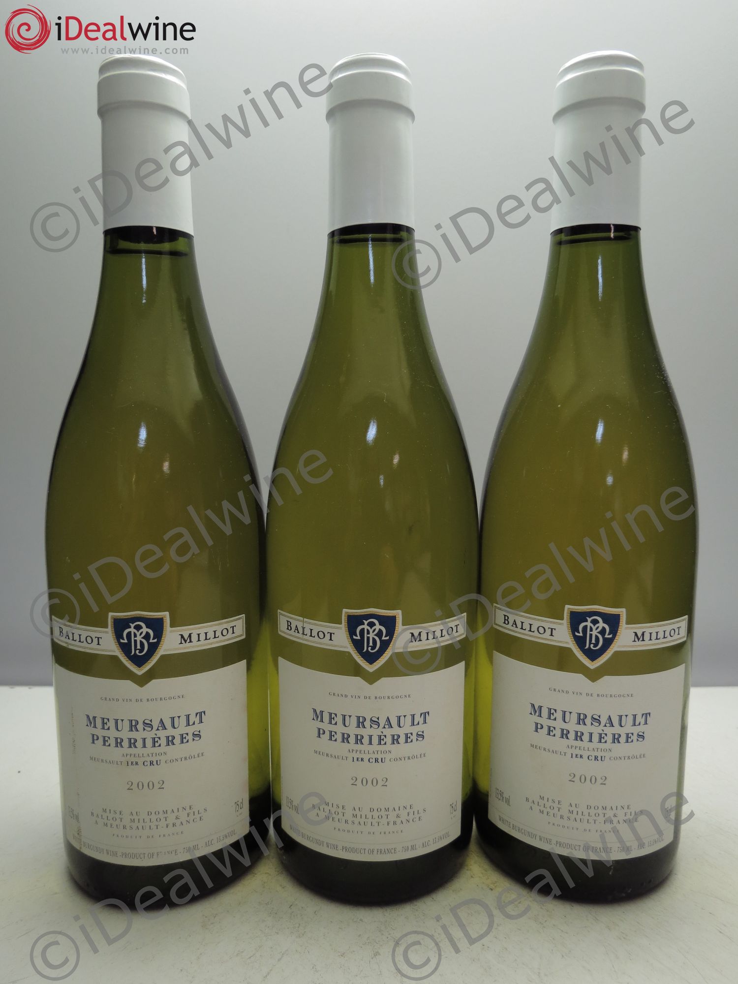 Meursault 1er Cru Ballot Millot 2002 - Posten von 3 Flaschen - 0