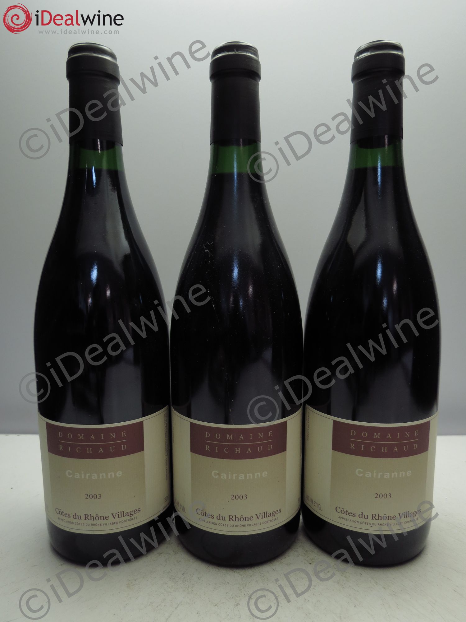 Côtes-du-Rhône-Villages Cairanne Richaud 2003 - Lot de 3 bouteilles - 0