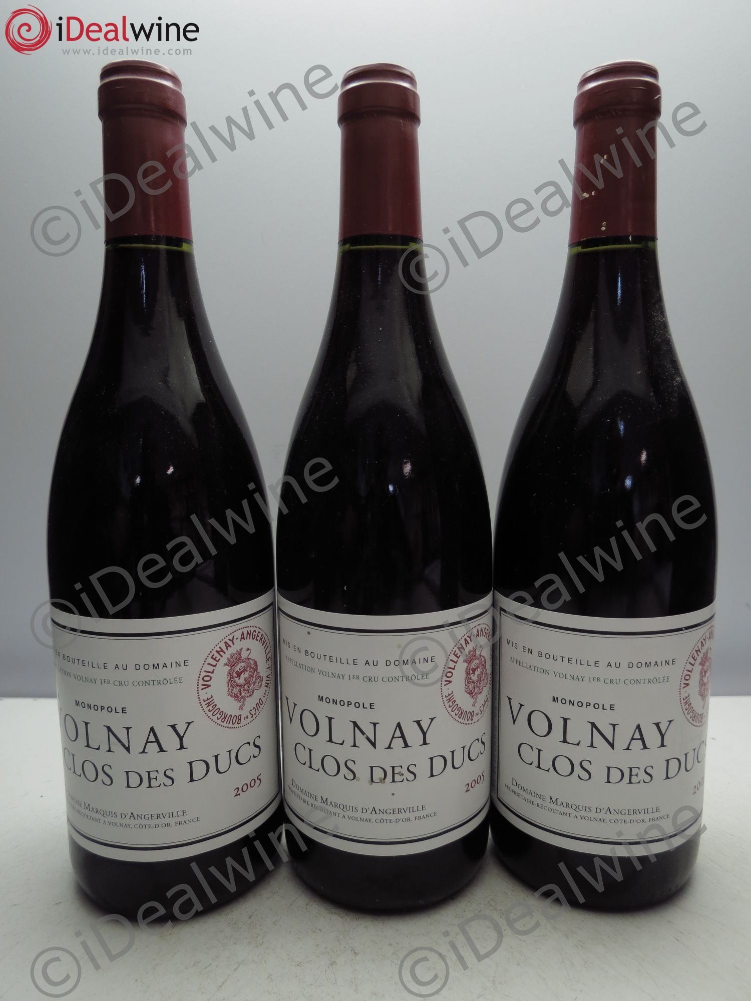 Volnay 1er Cru Clos des Ducs Marquis d'Angerville (Domaine) 2005 - Lot de 3 bouteilles - 0