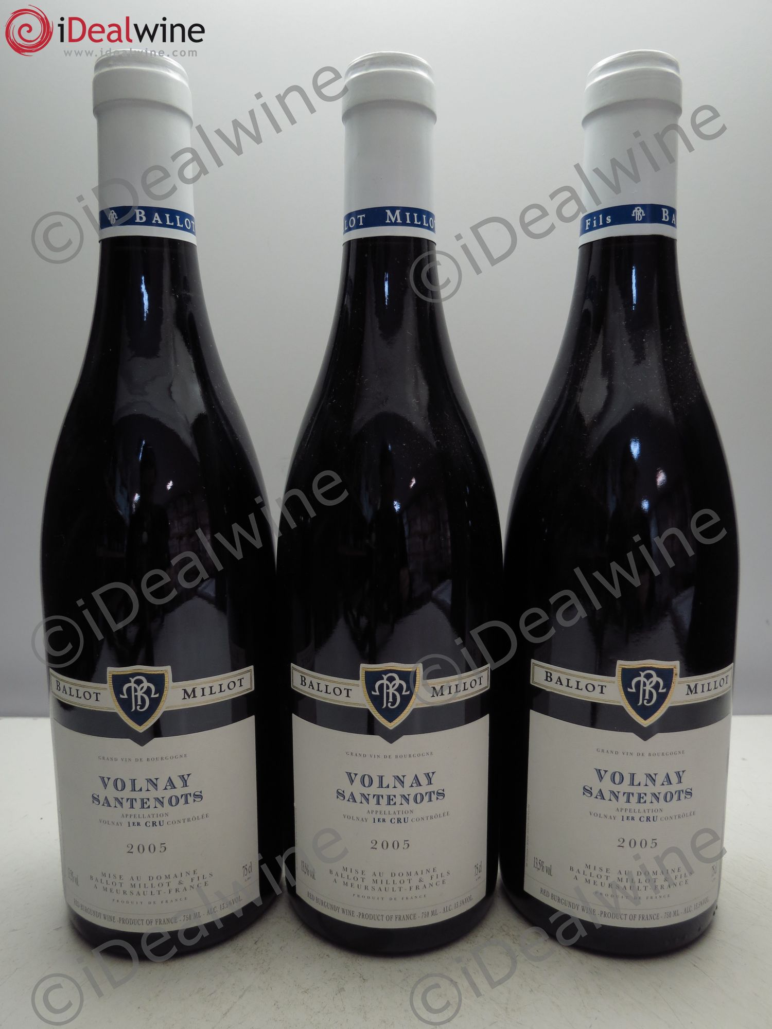 Volnay 1er Cru Ballot Millot 2005 - Lot de 3 bouteilles - 0