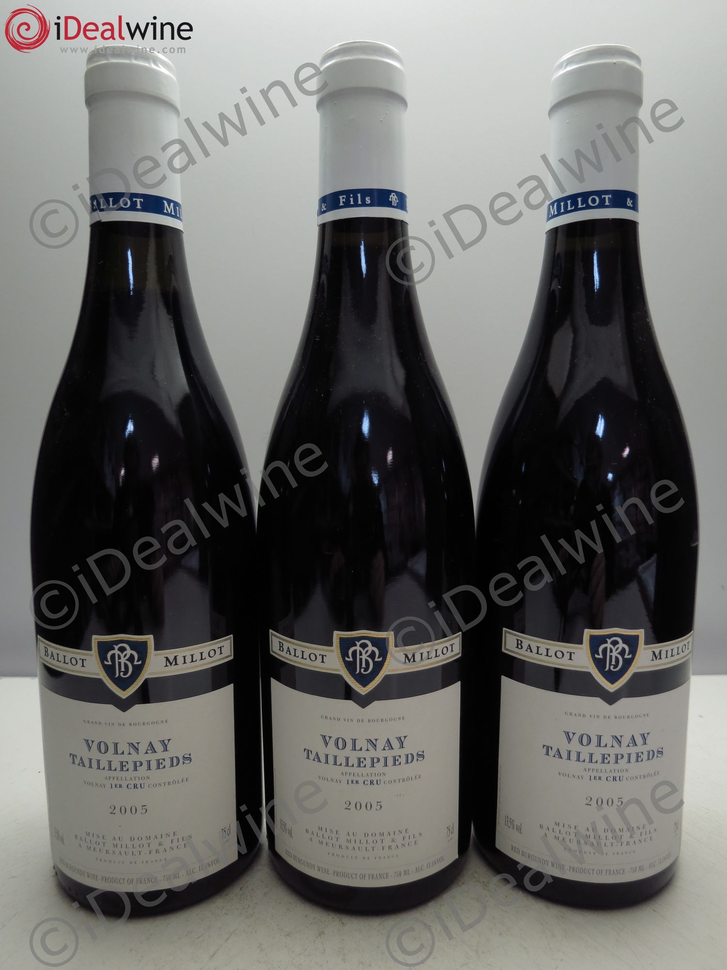 Volnay 1er Cru Ballot Millot 2005 - Posten von 3 Flaschen - 0