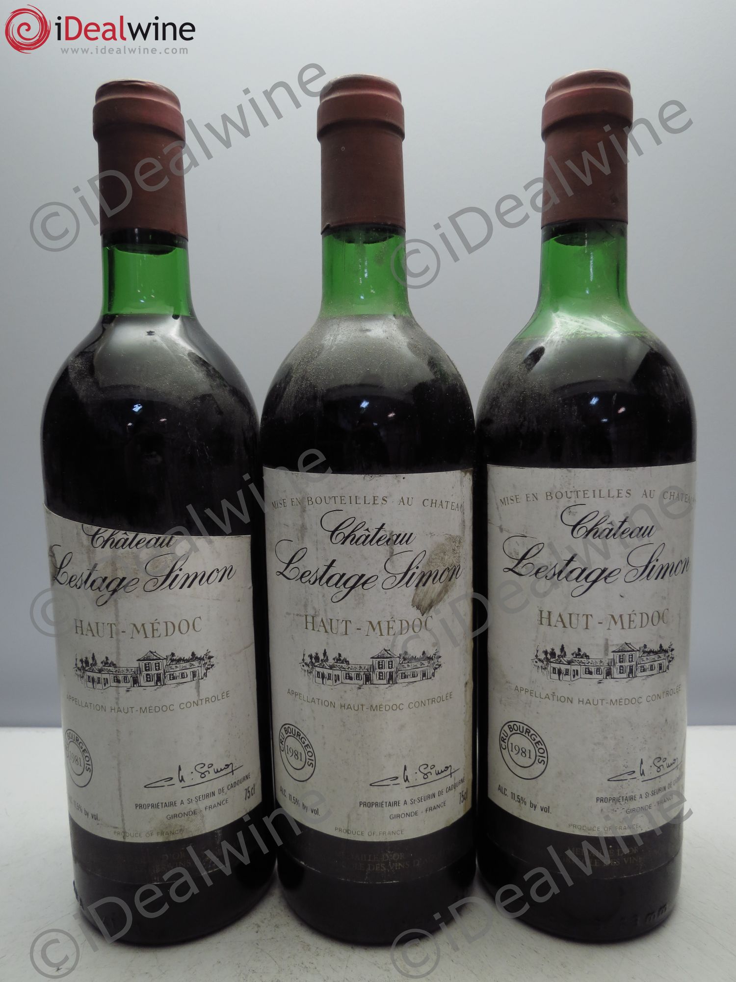 Château Lestage Simon Cru Bourgeois (sans prix de réserve / no reserve) 1981 - Posten von 3 Flaschen - 0