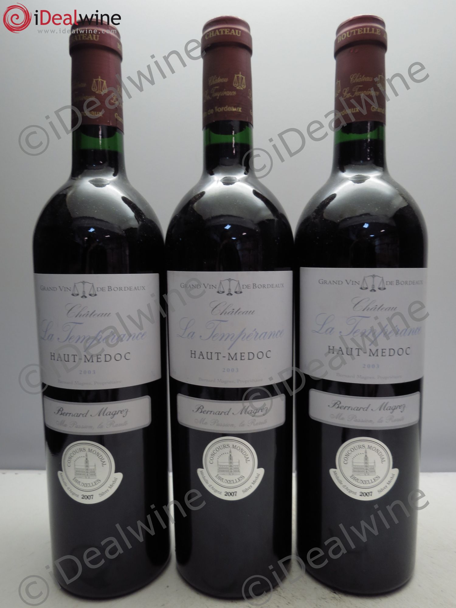 Haut Médoc Château La Tempérance (sans prix de reserve/no reserve) 2003 - Posten von 3 Flaschen - 0