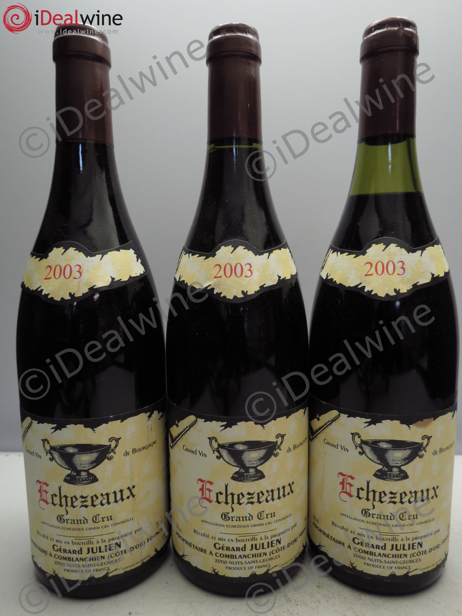 Echezeaux Grand Cru Gérard Julien 2003 - Lot de 3 bouteilles - 0