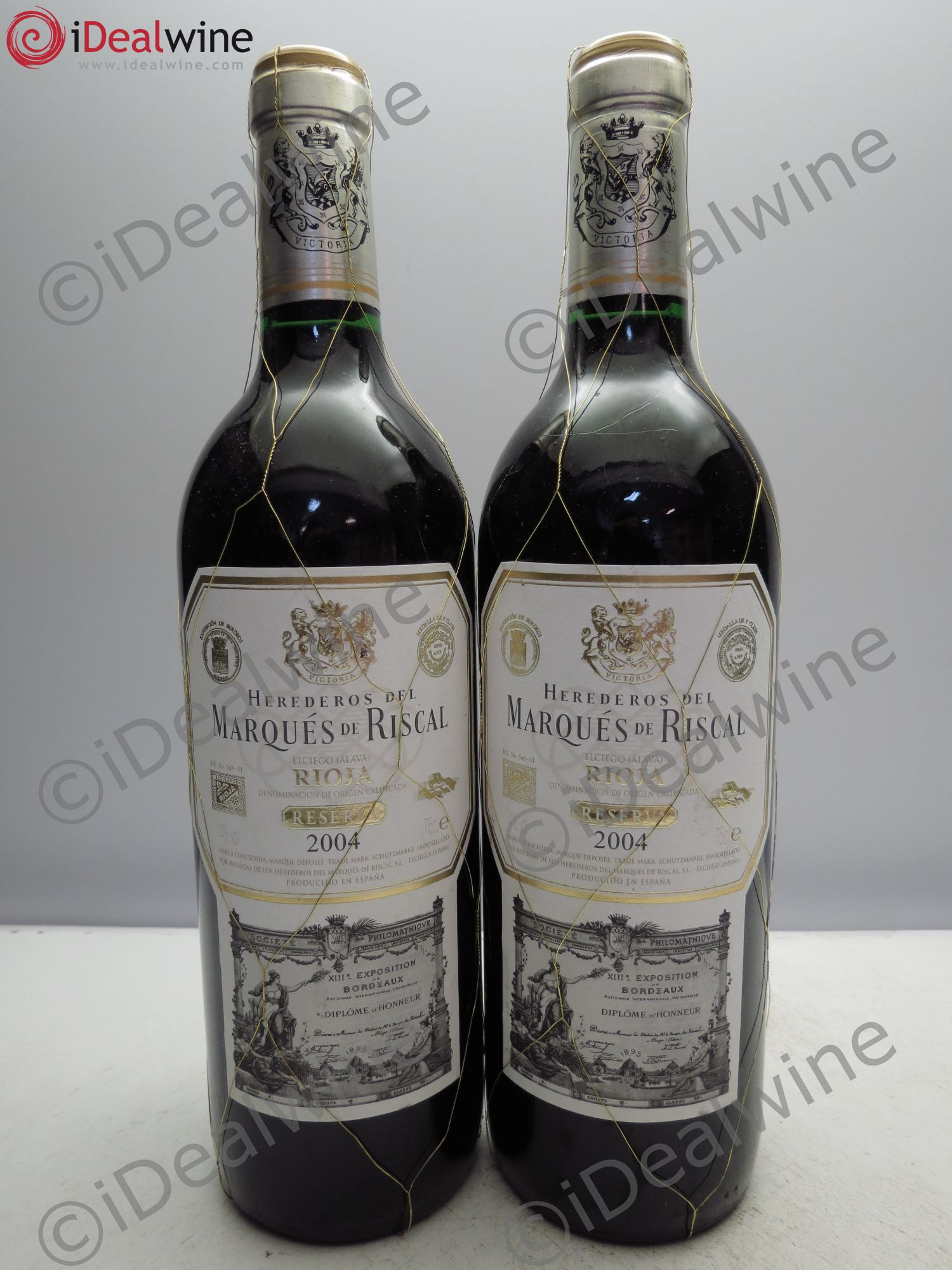 Rioja DOCA Reserva Marqués de Riscal (sans prix de réserve / no reserve) 2004 - Posten von 2 Flaschen - 0