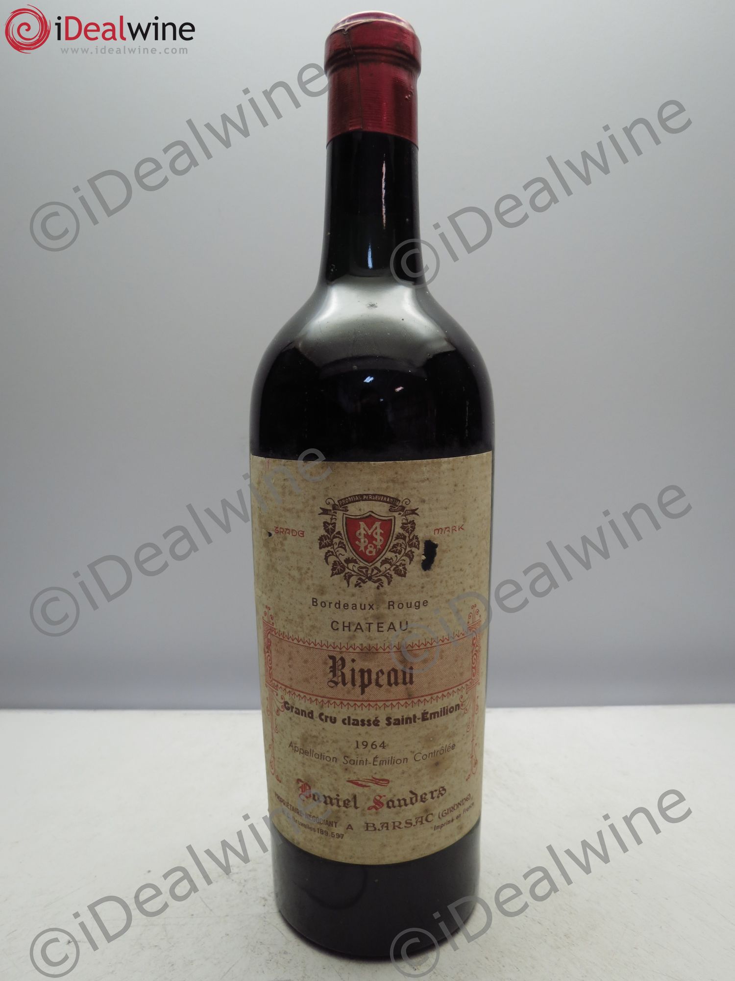Château Ripeau Grand Cru Classé Daniel Sanders (sans prix de réserve / no reserve) 1964 - Posten von 1 Flasche - 0