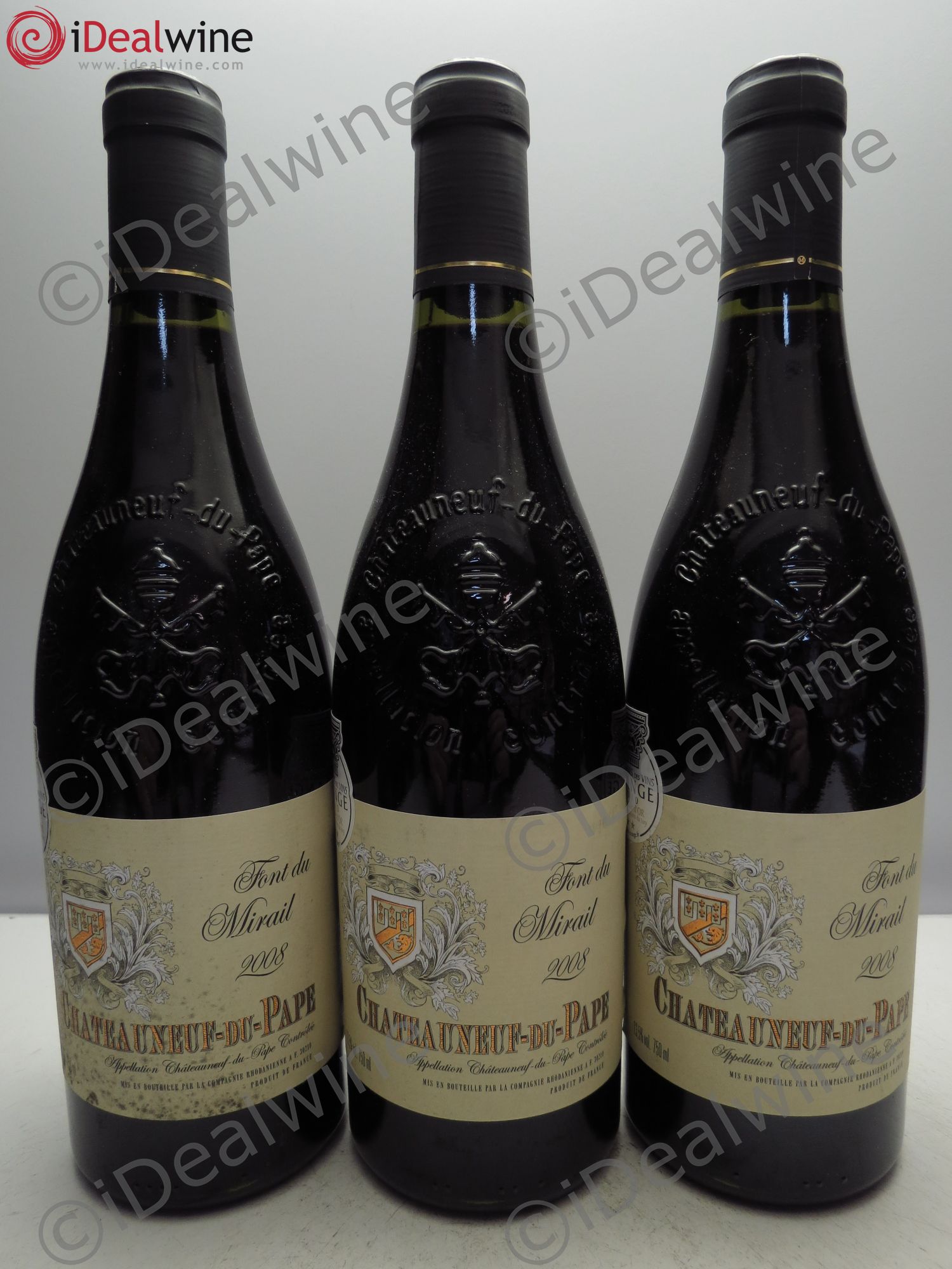 Châteauneuf-du-Pape Font du Mirail(sans prix de réserve/no reserve) 2008 - Posten von 3 Flaschen - 0