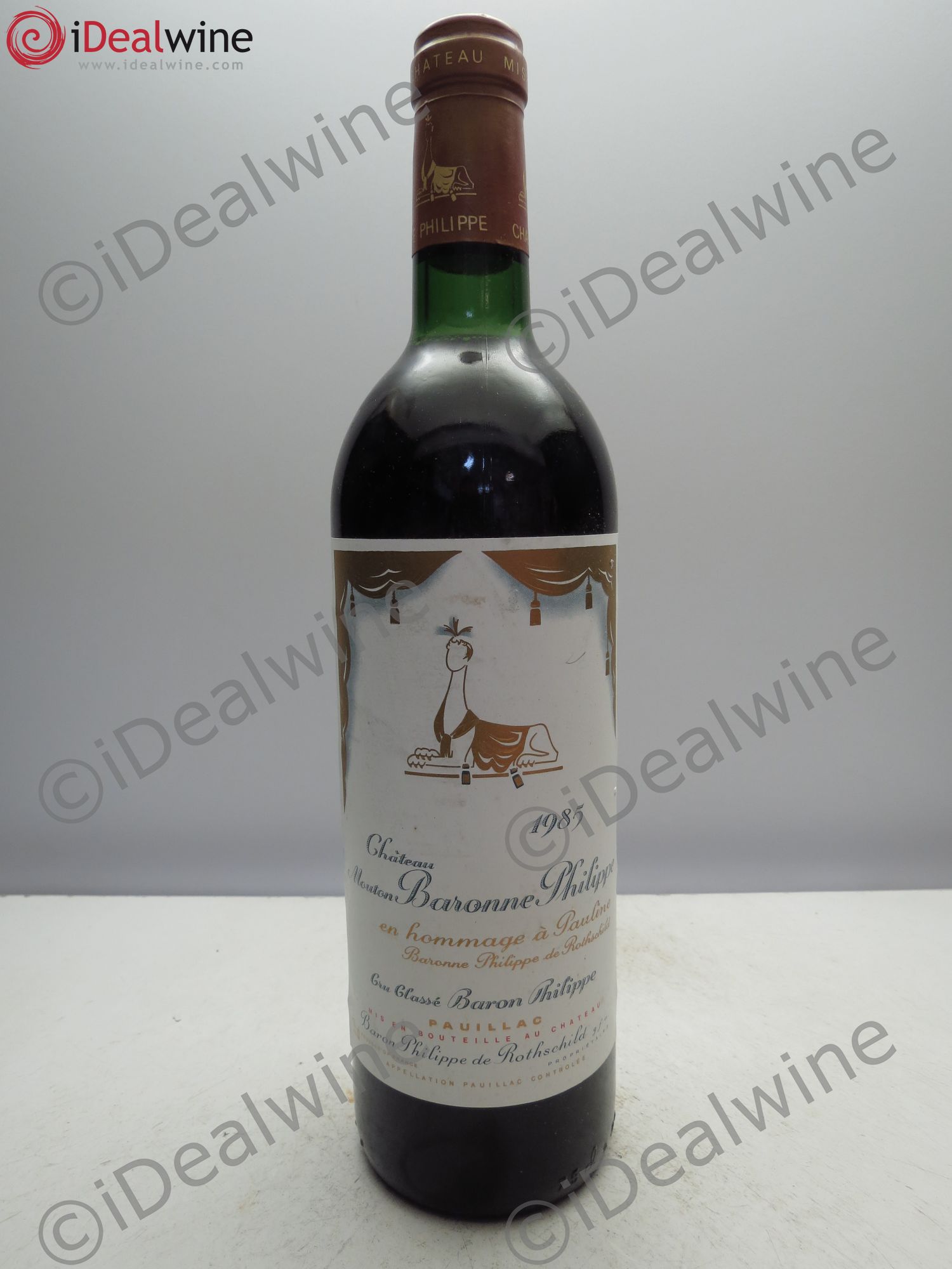 Château d' Armailhac - Mouton Baron(ne) Philippe 5ème Grand Cru Classé 1985 - Lot de 1 bouteille - 0