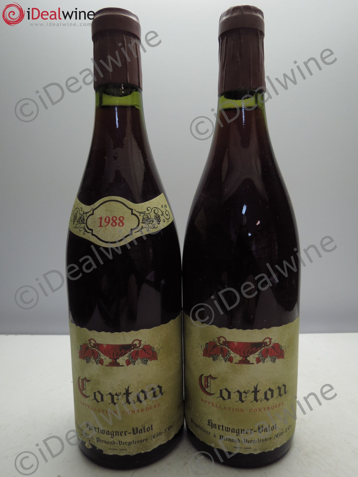 Corton Grand Cru Gartwagner Valot 1988 - Posten von 2 Flaschen - 0