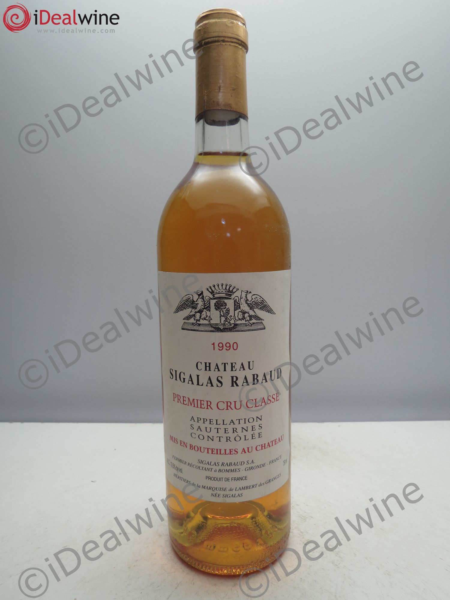 Château Sigalas Rabaud 1er Grand Cru Classé 1990 - Posten von 1 Flasche - 0