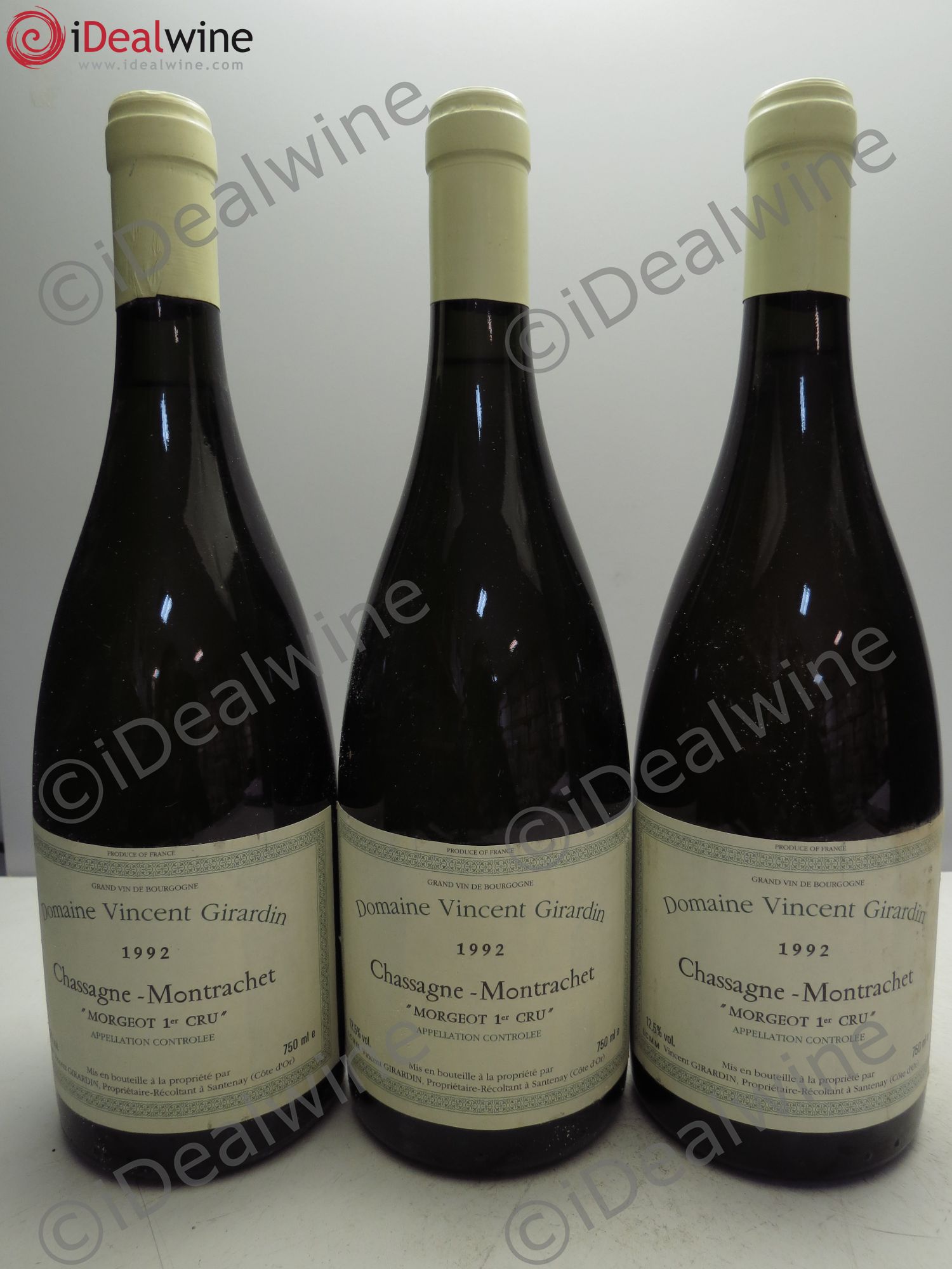Chassagne-Montrachet 1er Cru (sans prix de réserve / no reserve) 1992 - Posten von 3 Flaschen - 0