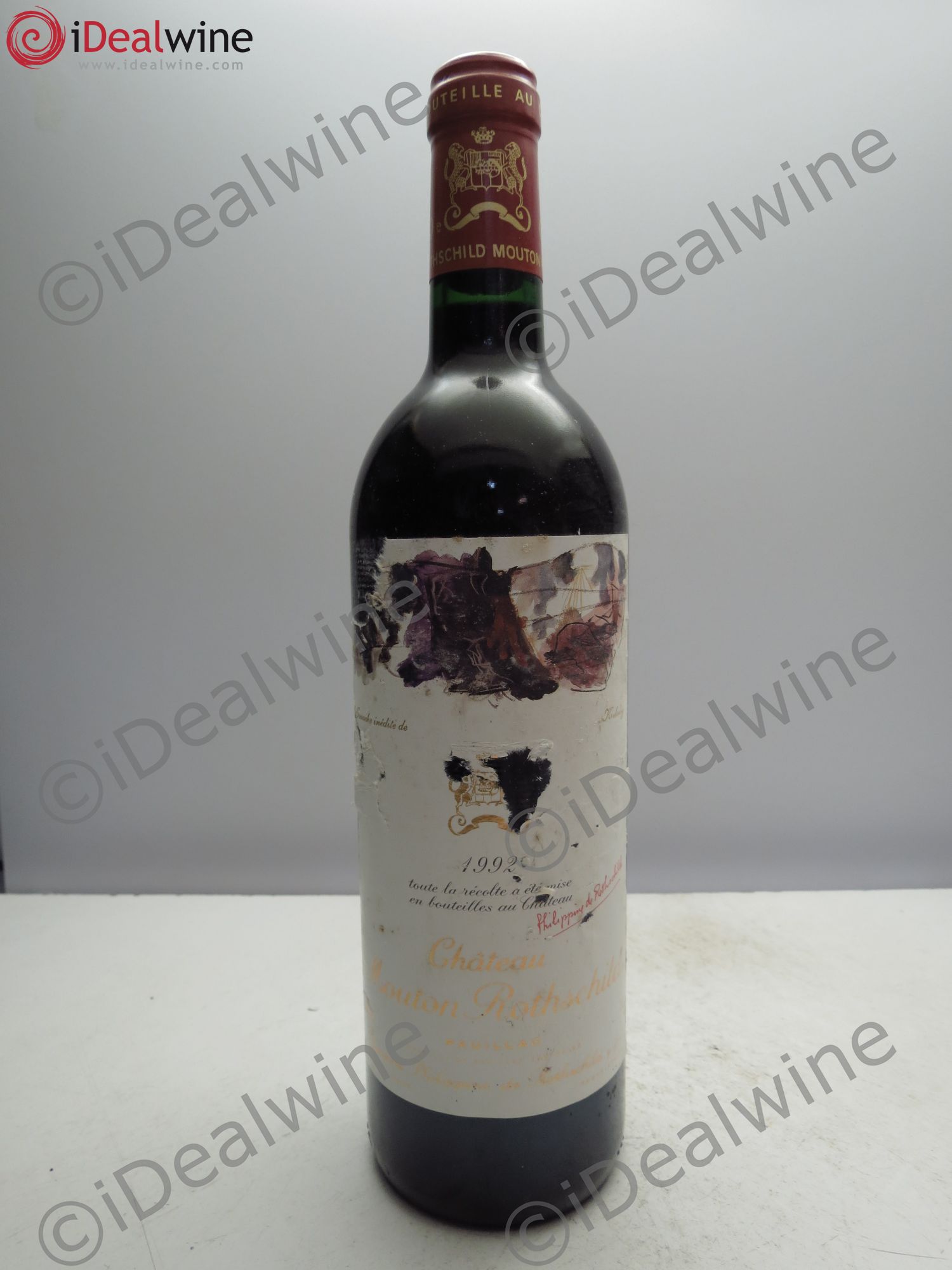 Château Mouton Rothschild 1er Grand Cru Classé 1992 - Lot de 1 bouteille - 0