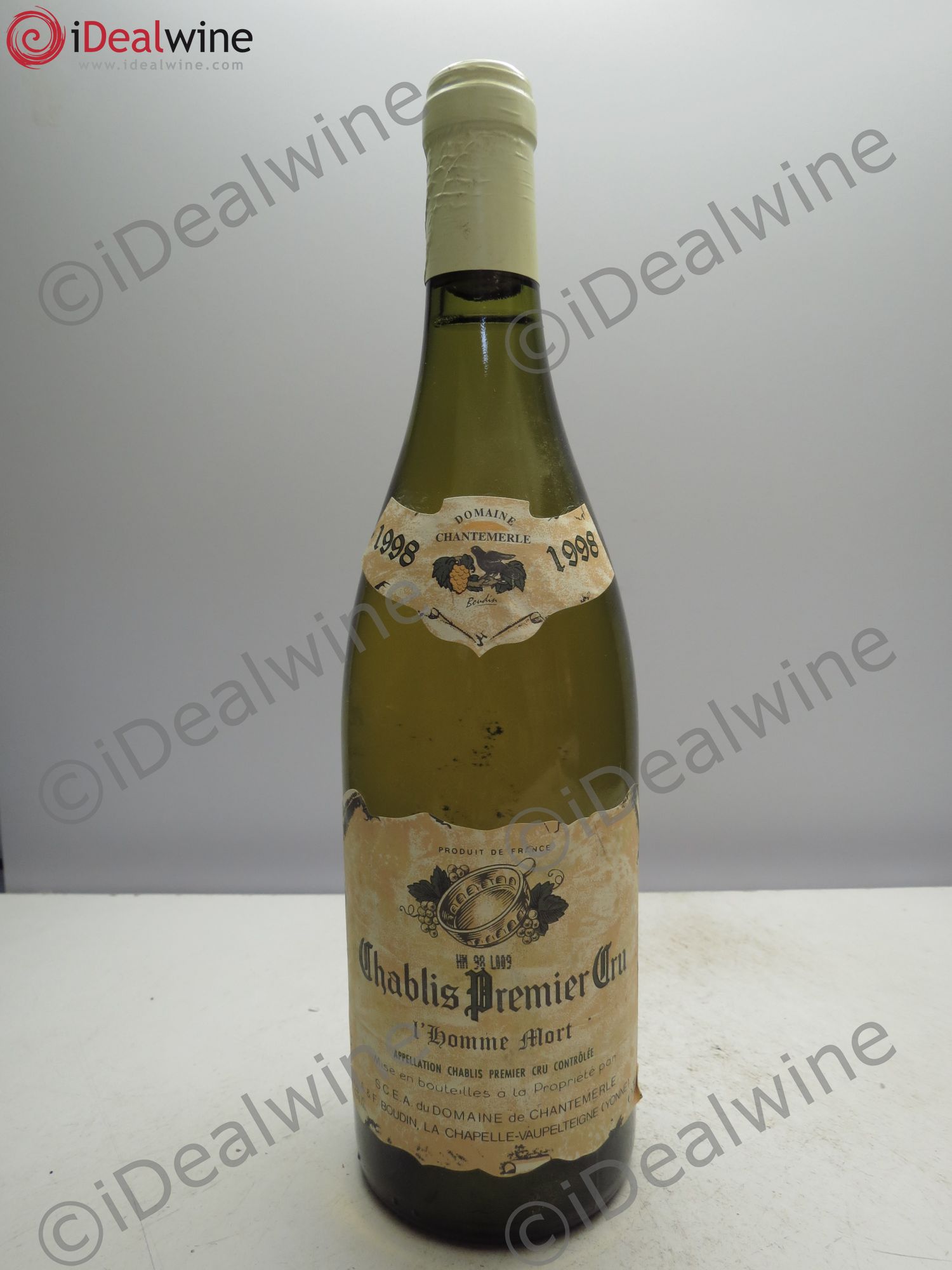 Chablis 1er Cru Homme Mort Adhémar Boudin 1998 - Posten von 1 Flasche - 0
