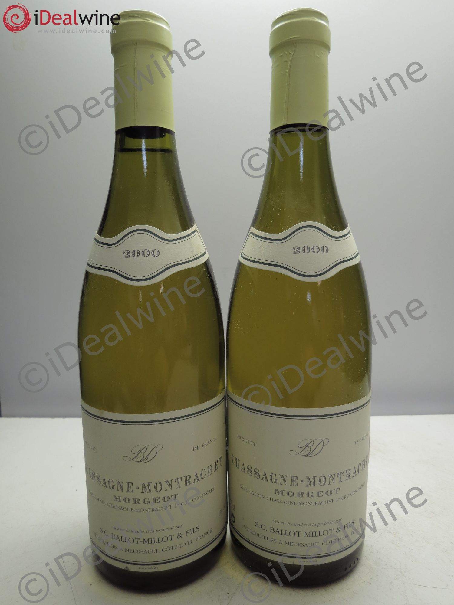 Chassagne-Montrachet 1er Cru Ballot Millot 2000 - Lot de 2 bouteilles - 0