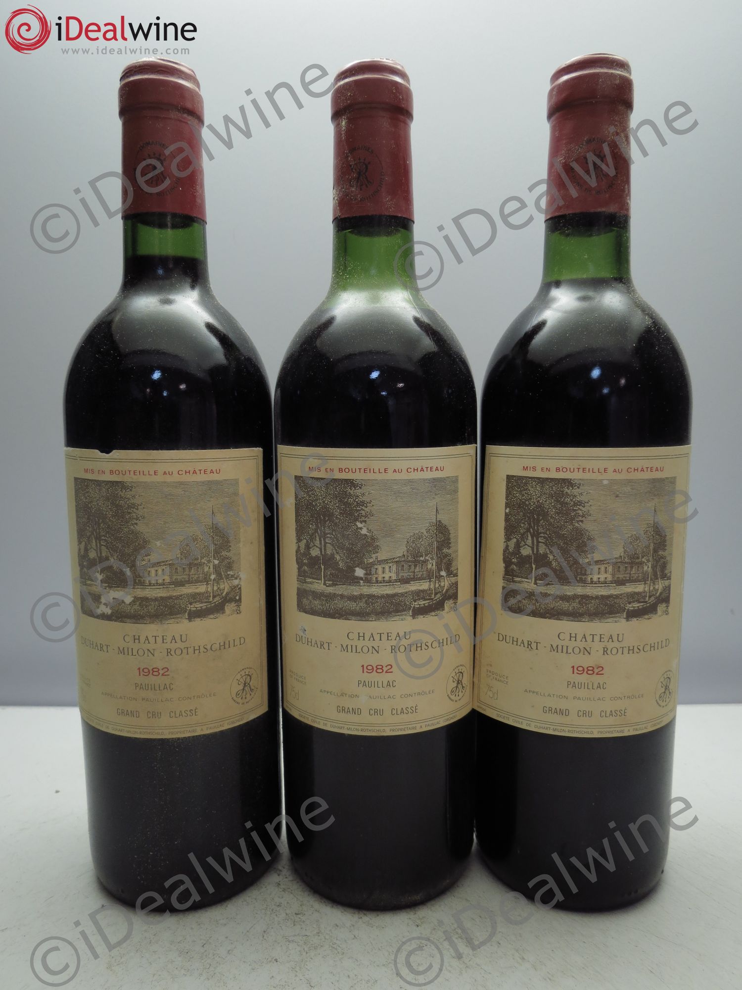 Château Duhart-Milon 4ème Grand Cru Classé 1982 - Lot de 3 bouteilles - 0